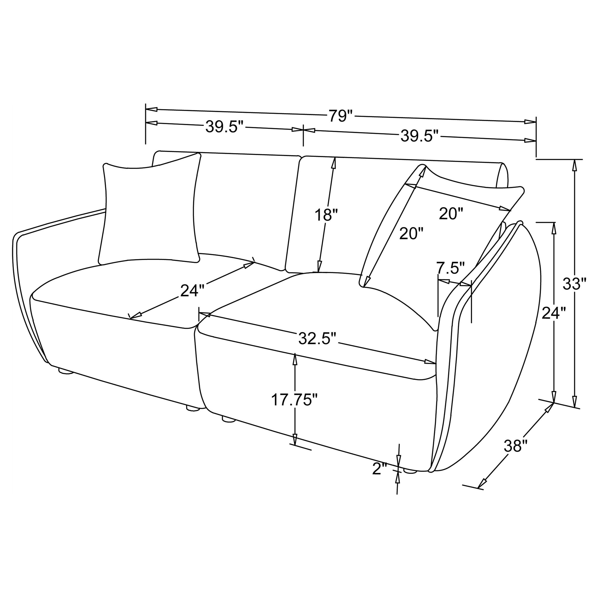  Coaster Furniture Elysia 551891-LOVE Chenille Upholstered Modular Lounge Loveseat - Coral IMAGE 9