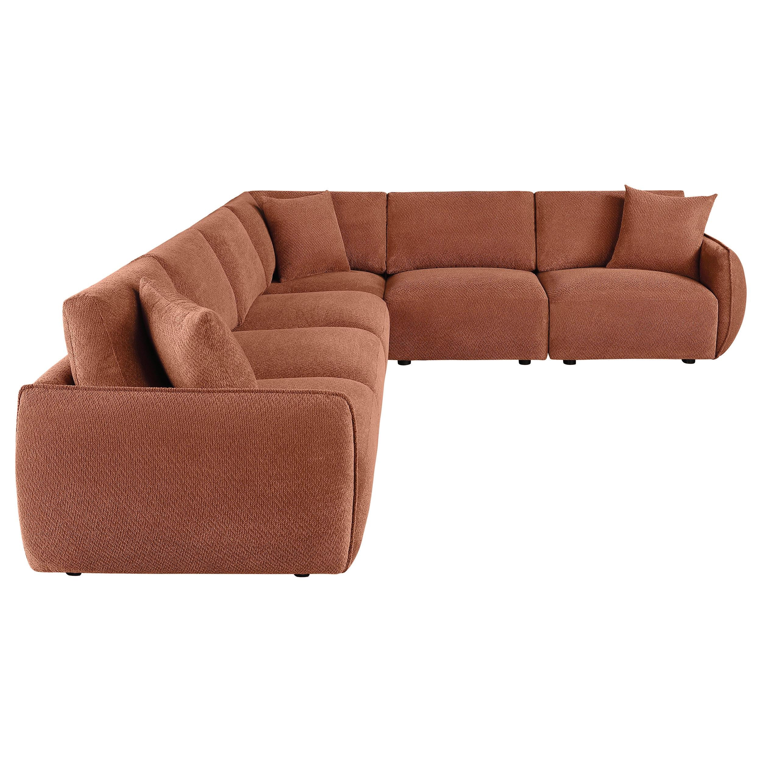  Coaster Furniture Elysia 551891-SET 6-piece Chenille Upholstered Modular Sectional Sofa - Coral IMAGE 11