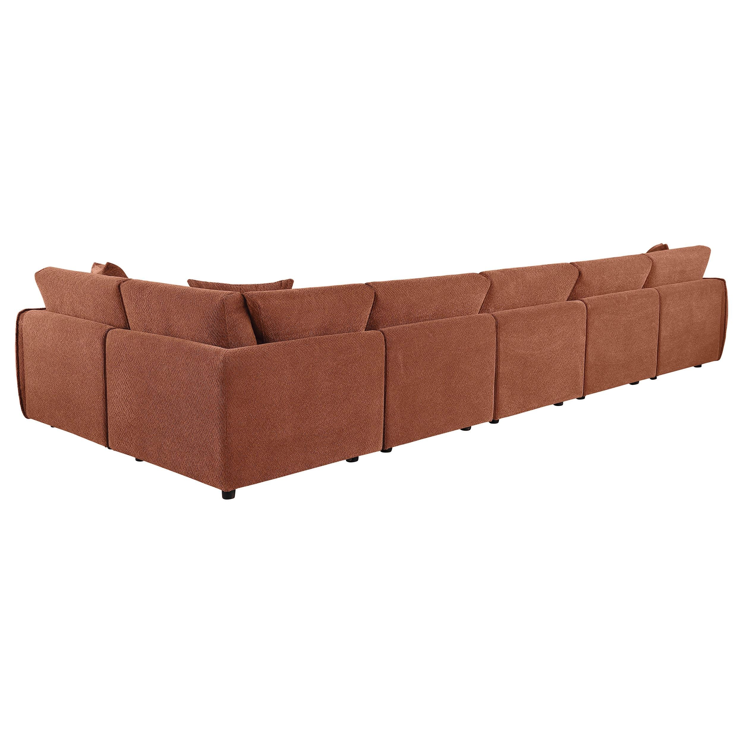  Coaster Furniture Elysia 551891-SET 6-piece Chenille Upholstered Modular Sectional Sofa - Coral IMAGE 6