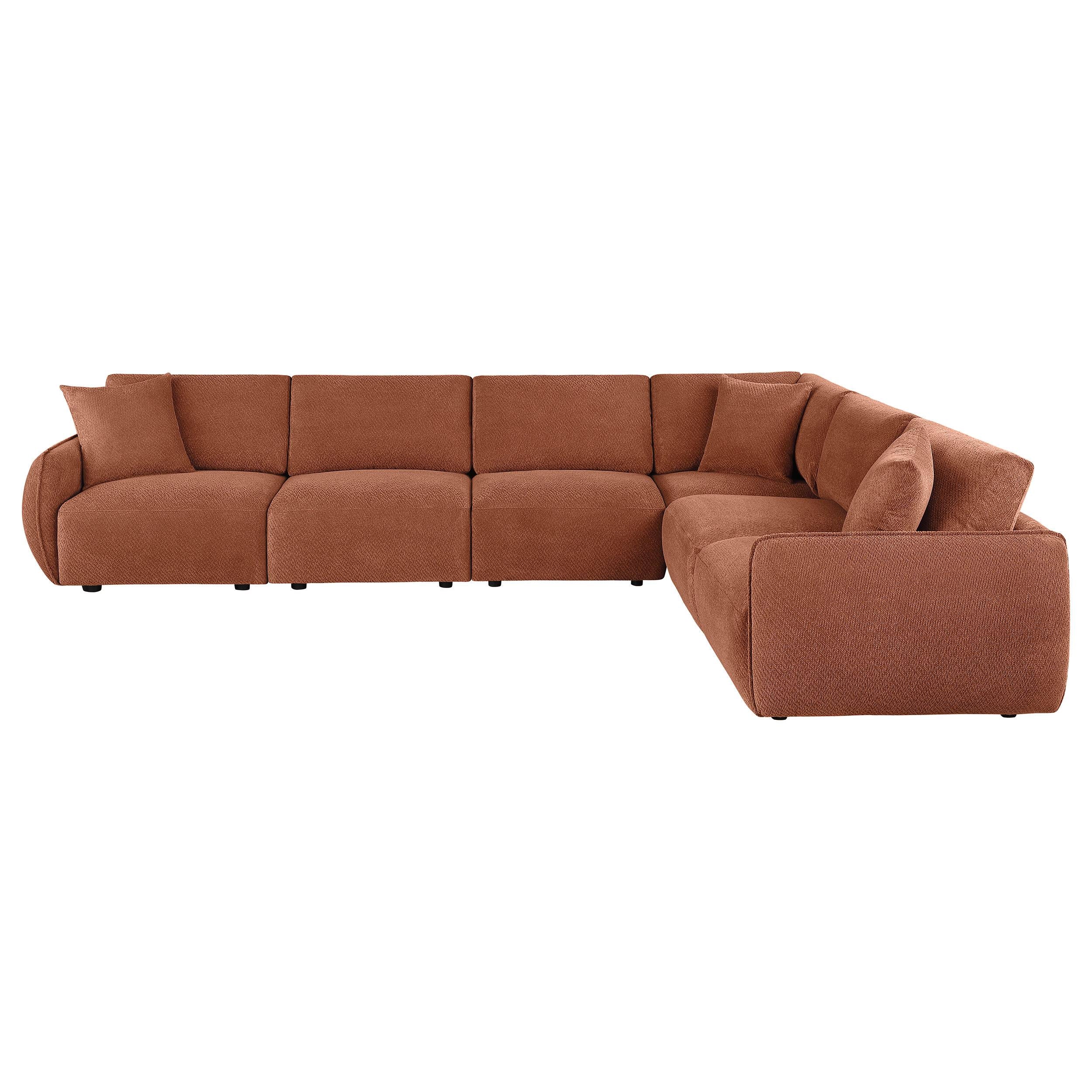  Coaster Furniture Elysia 551891-SET 6-piece Chenille Upholstered Modular Sectional Sofa - Coral IMAGE 7