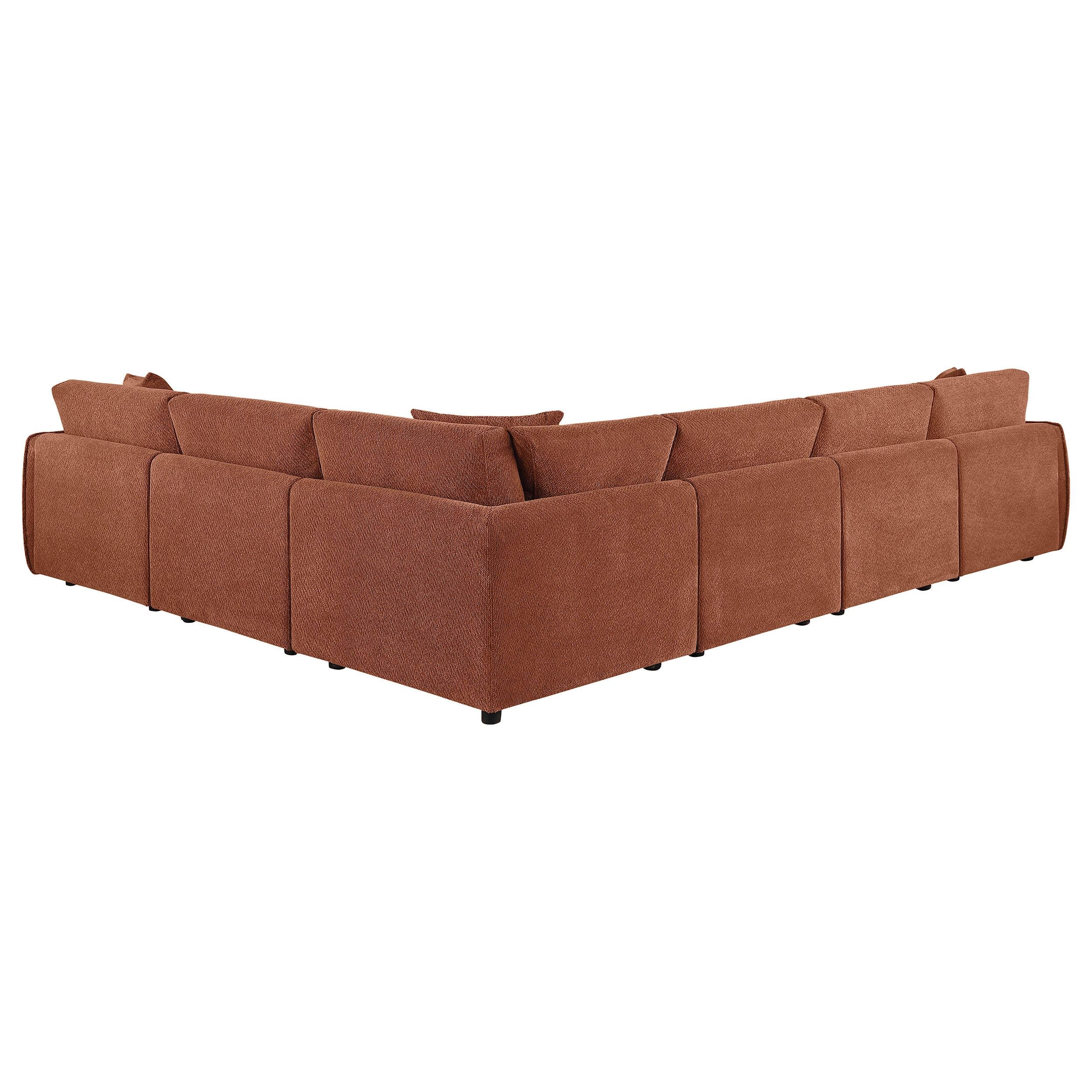  Coaster Furniture Elysia 551891-SET 6-piece Chenille Upholstered Modular Sectional Sofa - Coral IMAGE 8