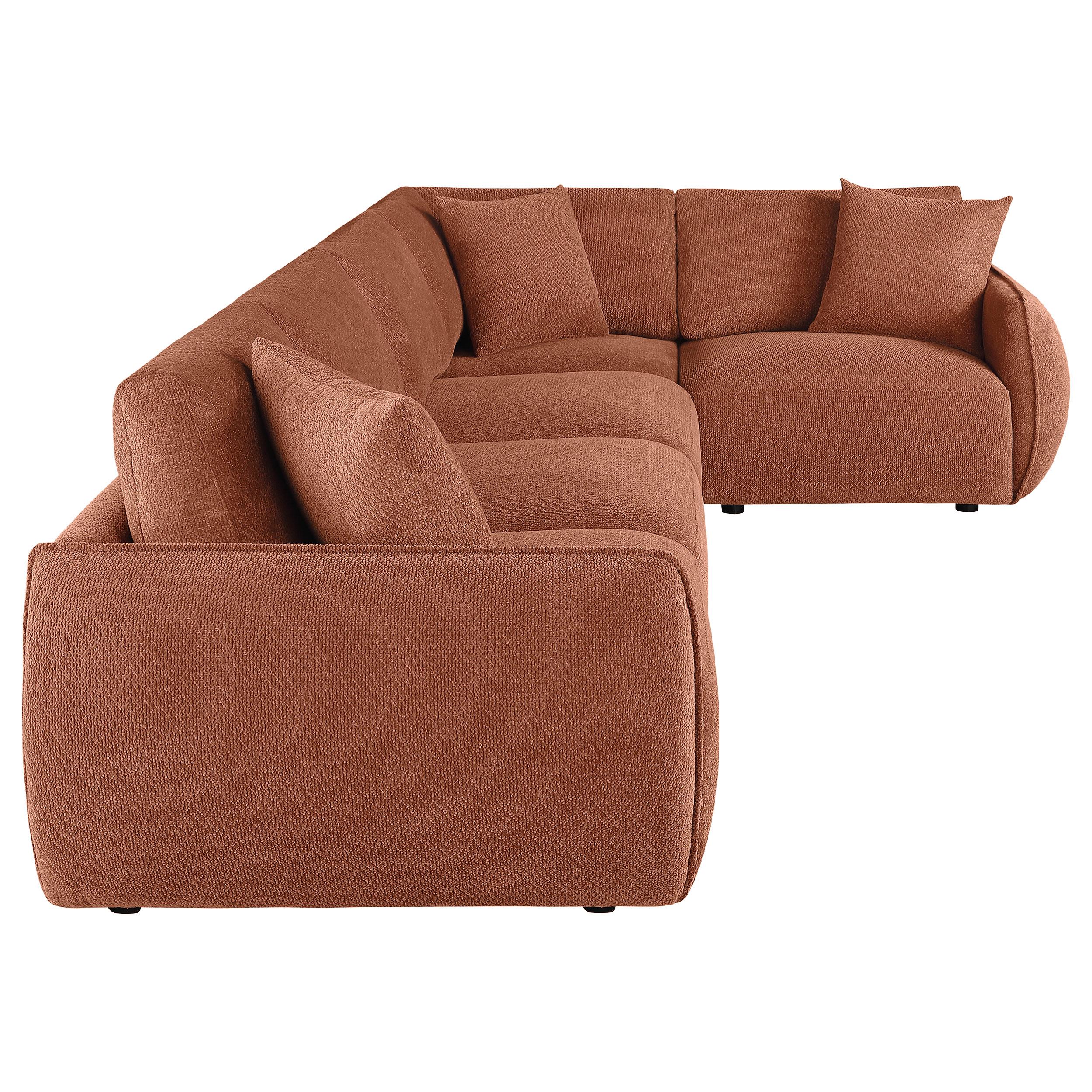  Coaster Furniture Elysia 551891-SETA 5-piece Chenille Upholstered Modular Sectional Sofa - Coral IMAGE 10