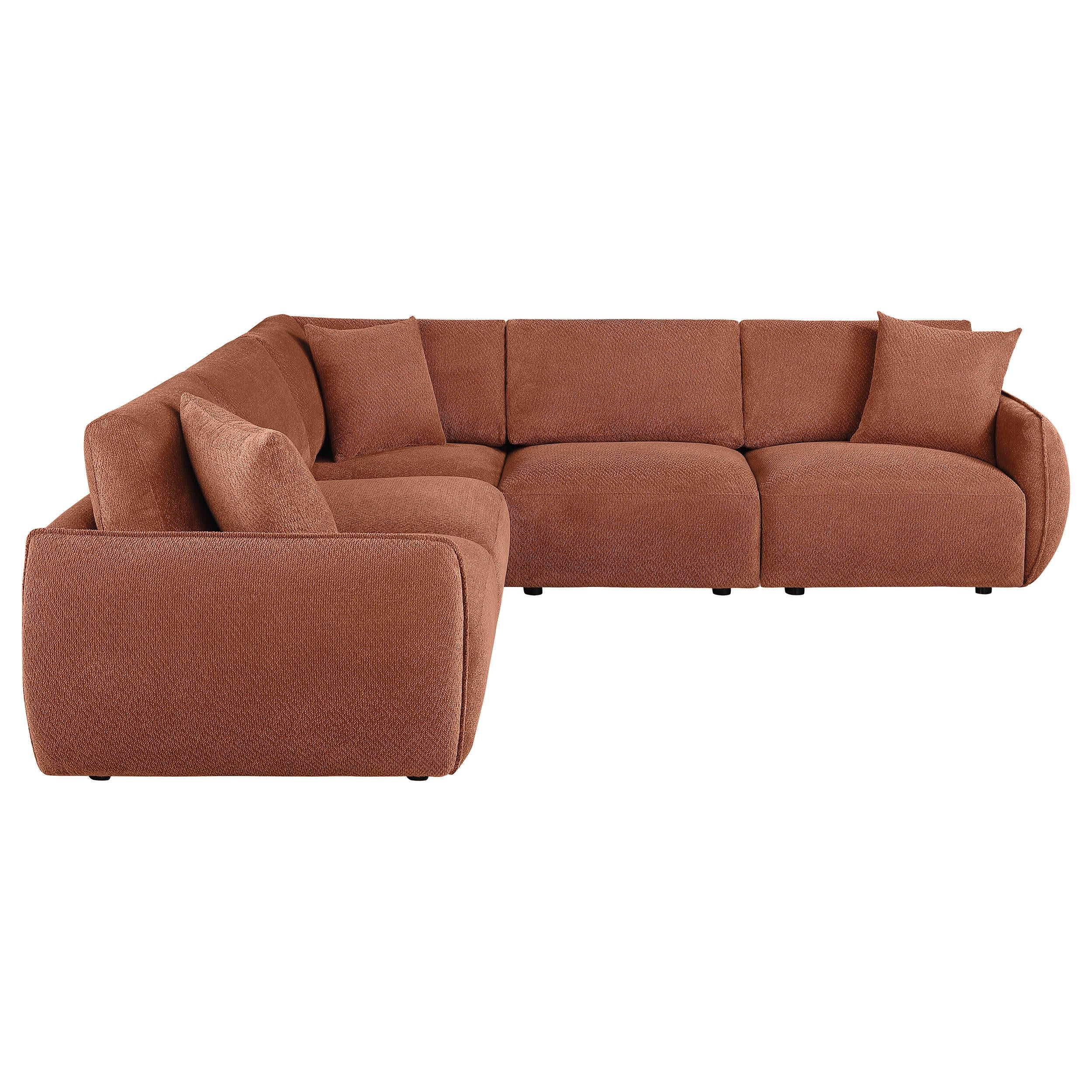  Coaster Furniture Elysia 551891-SETA 5-piece Chenille Upholstered Modular Sectional Sofa - Coral IMAGE 12