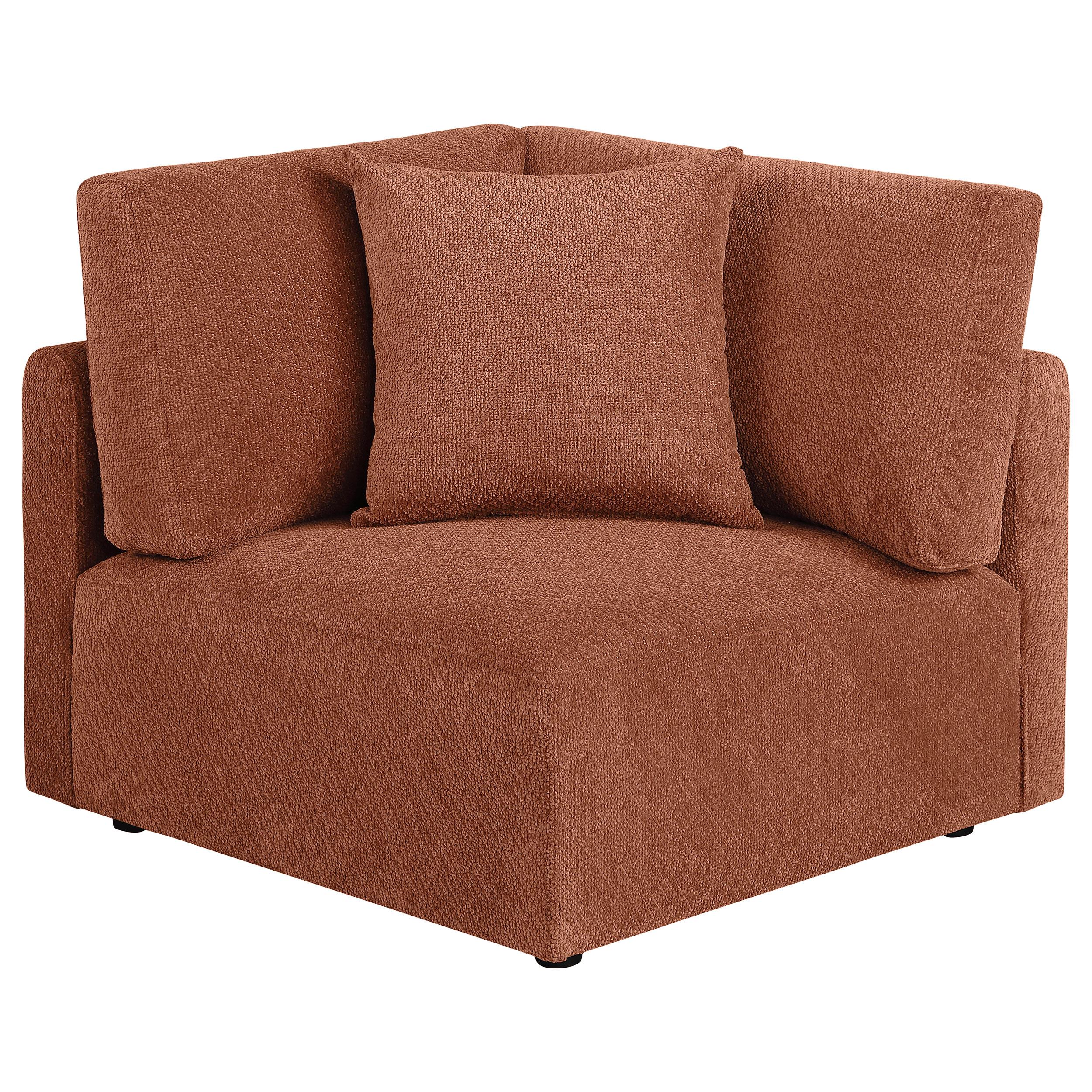  Coaster Furniture Elysia 551891-SETA 5-piece Chenille Upholstered Modular Sectional Sofa - Coral IMAGE 4