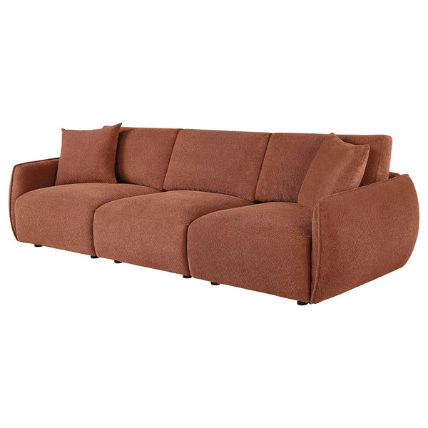 Coaster Furniture Elysia 551891-SOFA Chenille Upholstered Modular Lounge Sofa - Coral