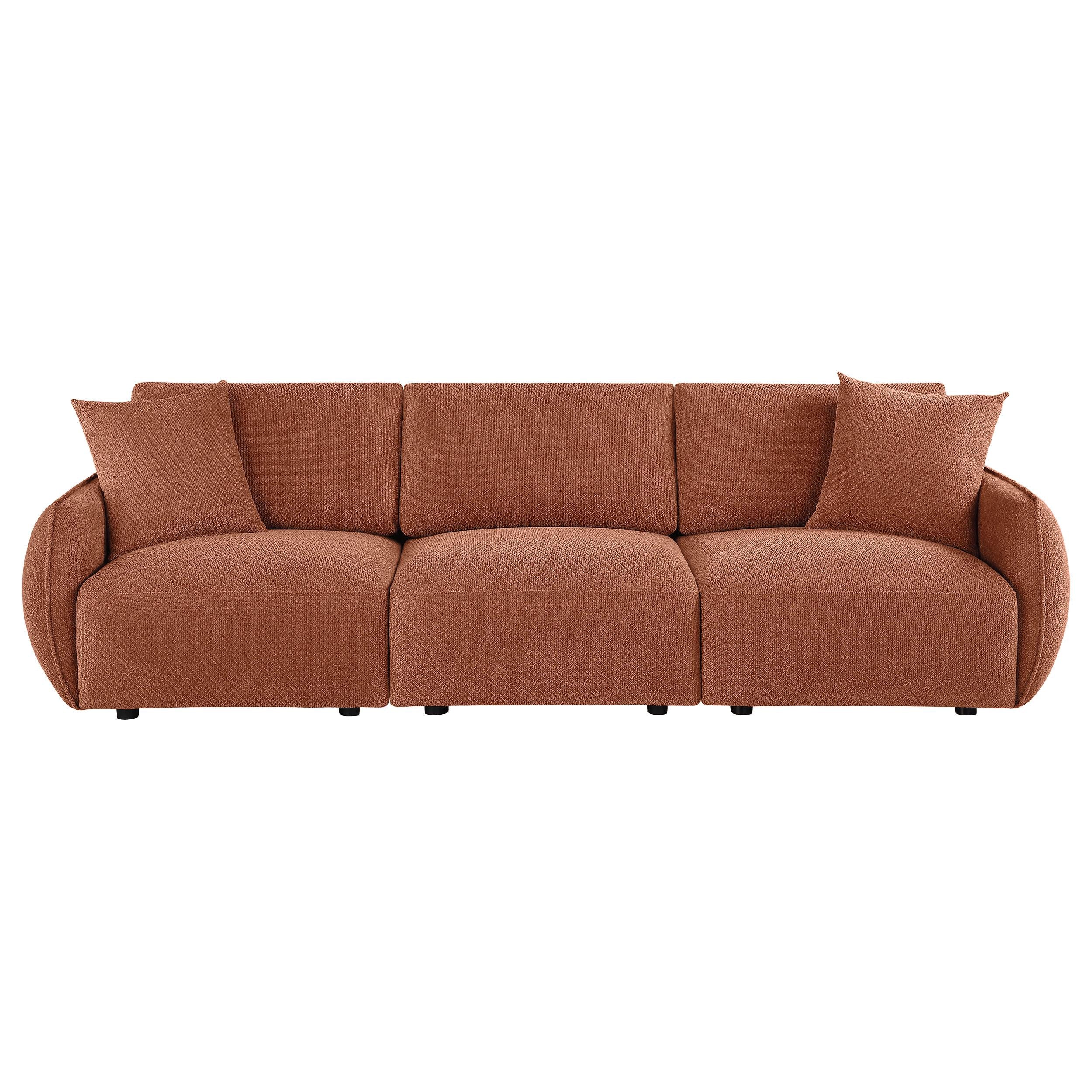 Coaster Furniture Elysia 551891-SOFA Chenille Upholstered Modular Lounge Sofa - Coral IMAGE 7