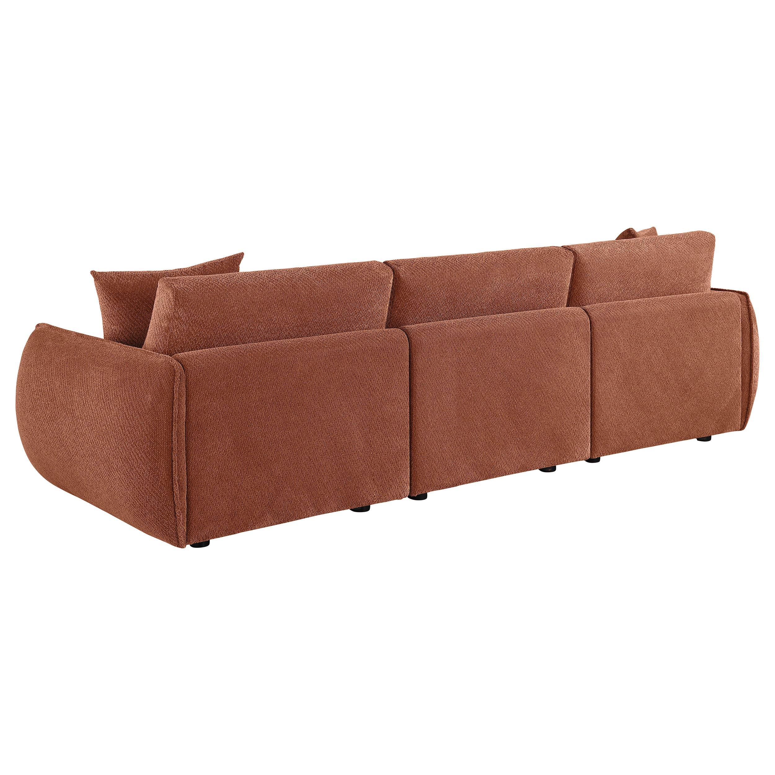  Coaster Furniture Elysia 551891-SOFA Chenille Upholstered Modular Lounge Sofa - Coral IMAGE 9