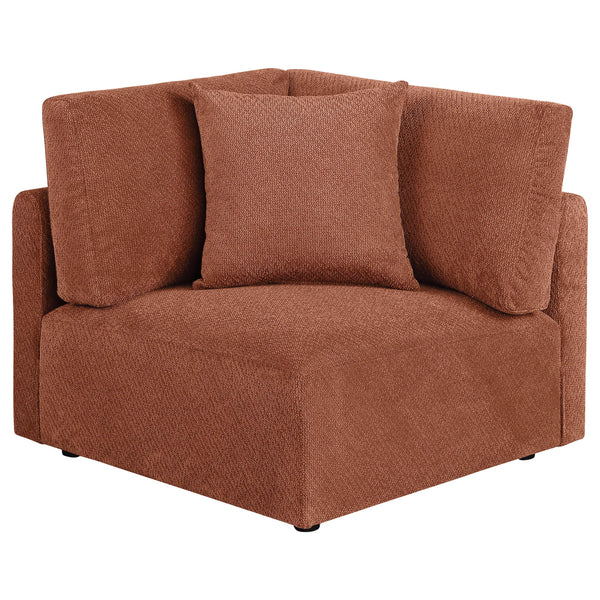 Coaster Furniture Elysia 551892 Chenille Upholstered Modular Corner Chair - Coral
