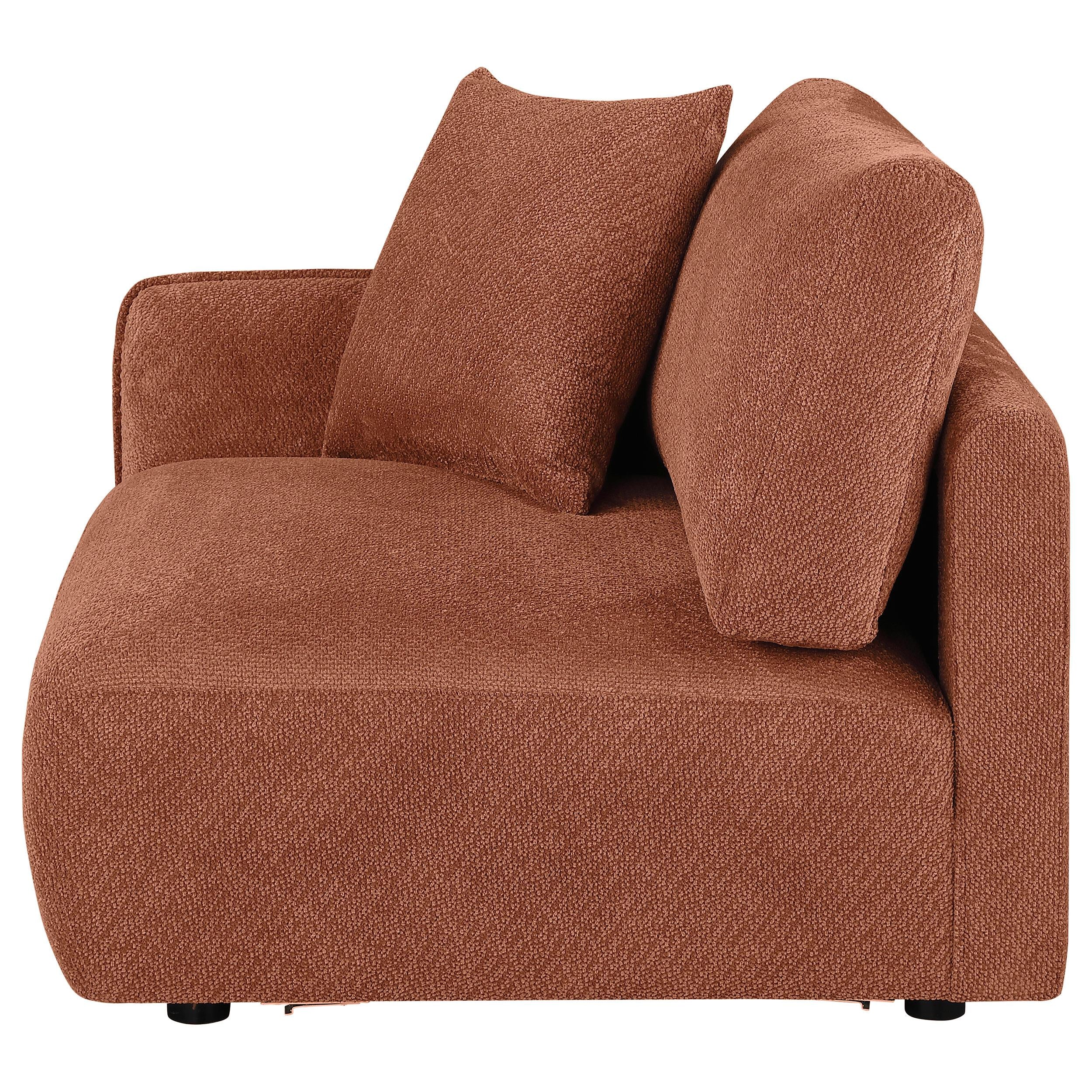  Coaster Furniture Elysia 551894LAF Chenille Upholstered Modular LAF Chair - Coral IMAGE 2