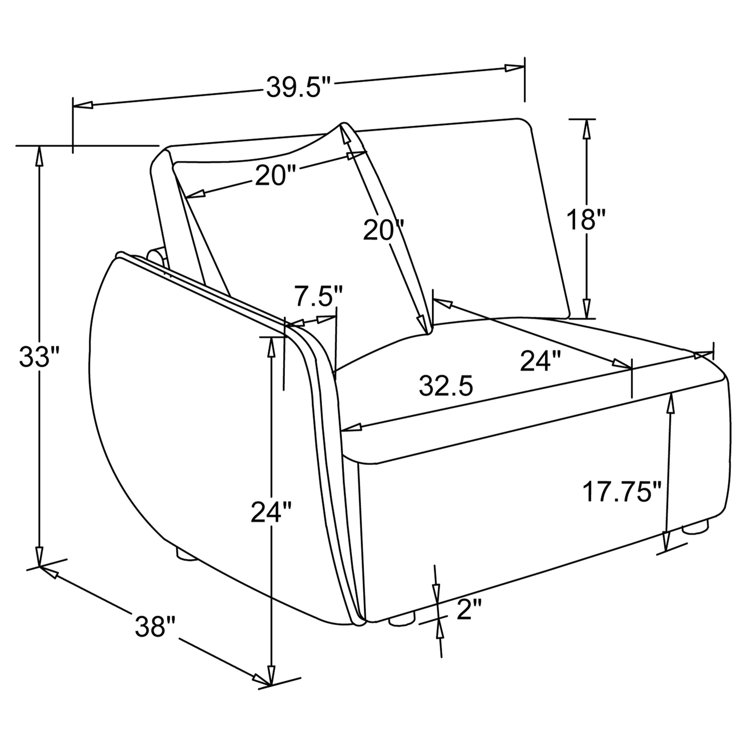  Coaster Furniture Elysia 551894LAF Chenille Upholstered Modular LAF Chair - Coral IMAGE 7