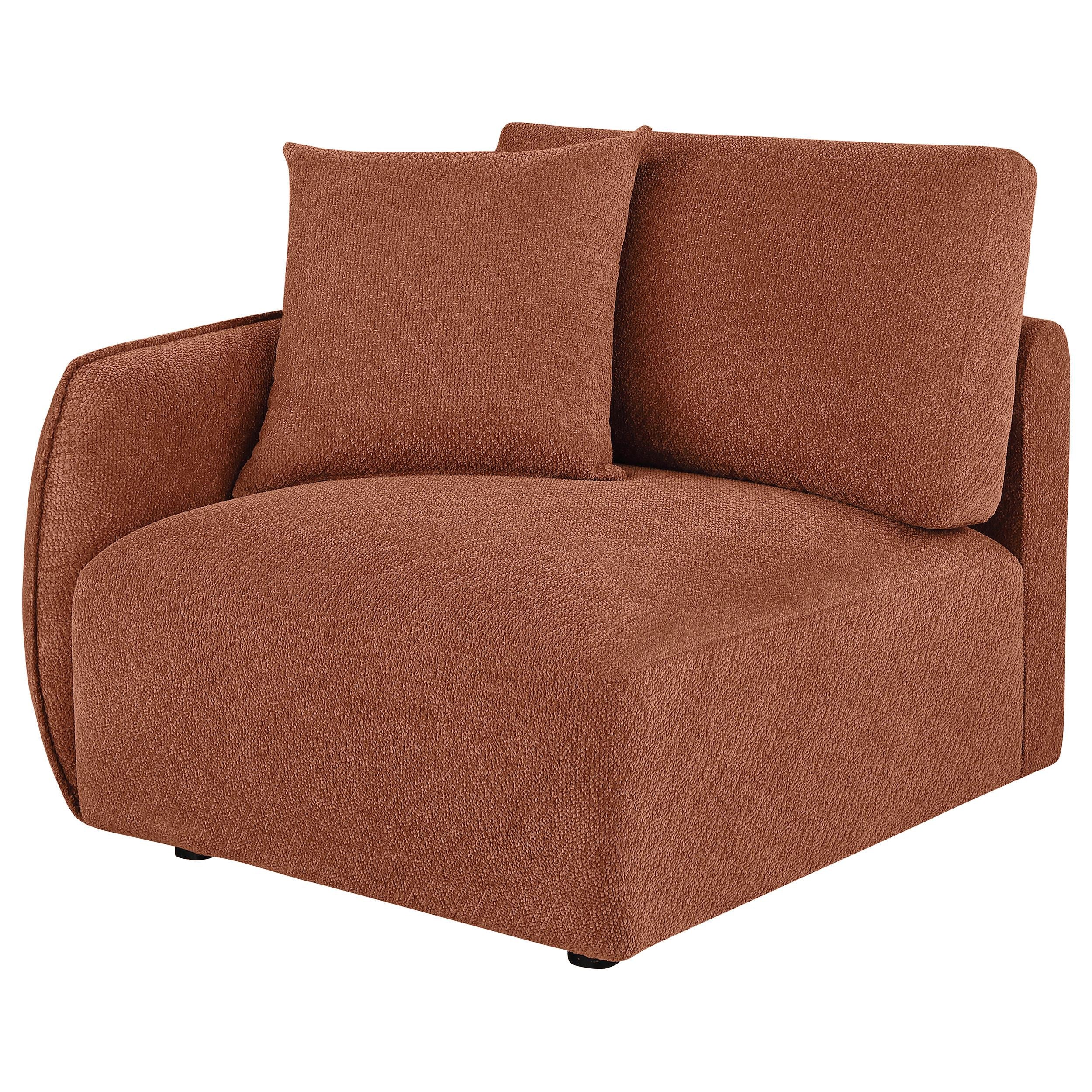  Coaster Furniture Elysia 551894LAF Chenille Upholstered Modular LAF Chair - Coral IMAGE 9