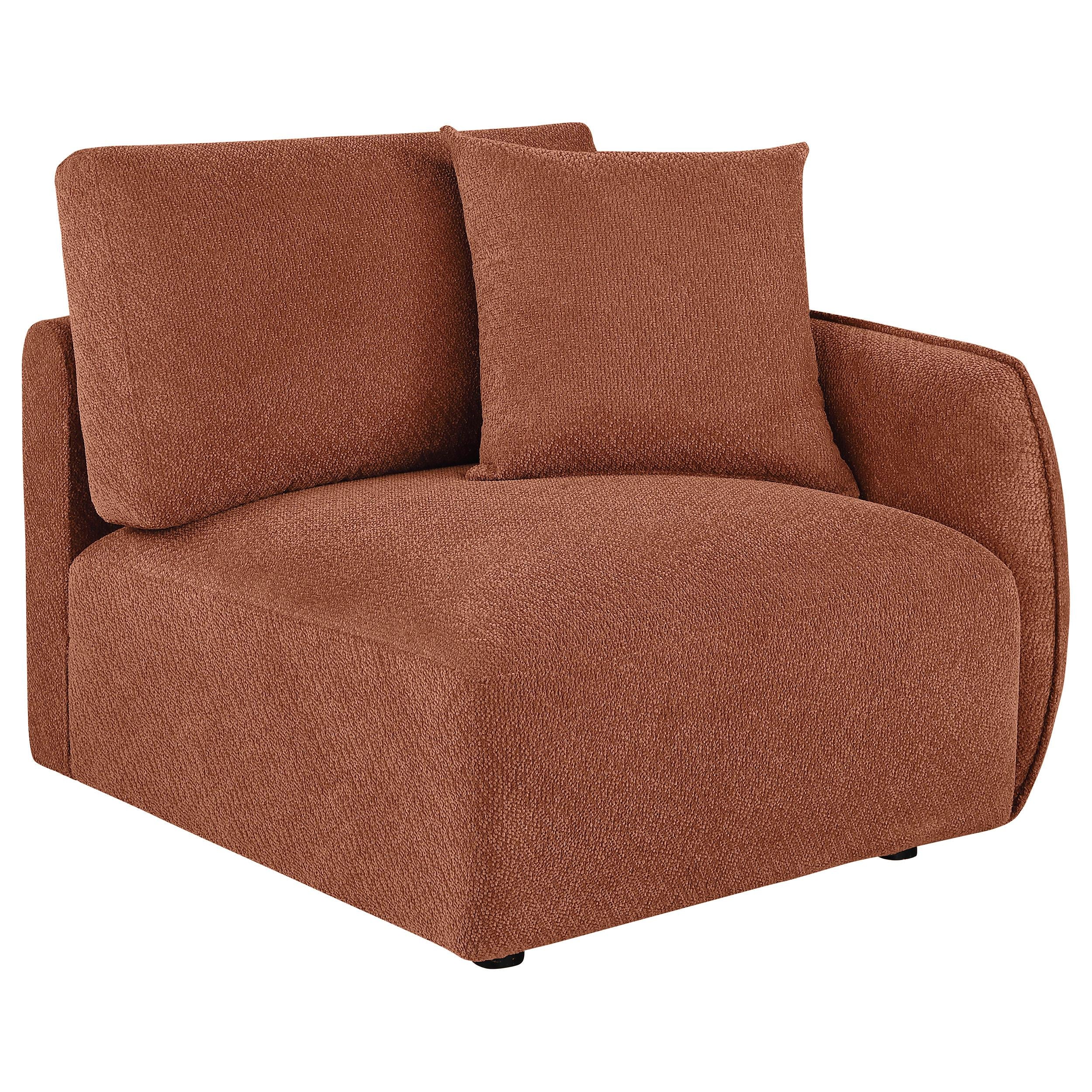  Coaster Furniture Elysia 551894RAF Chenille Upholstered Modular RAF Chair - Coral IMAGE 1
