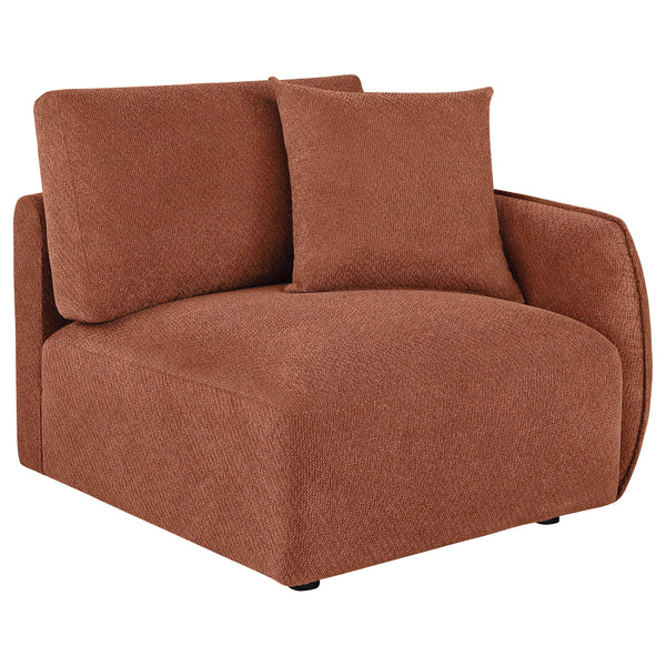 Coaster Furniture Elysia 551894RAF Chenille Upholstered Modular RAF Chair - Coral