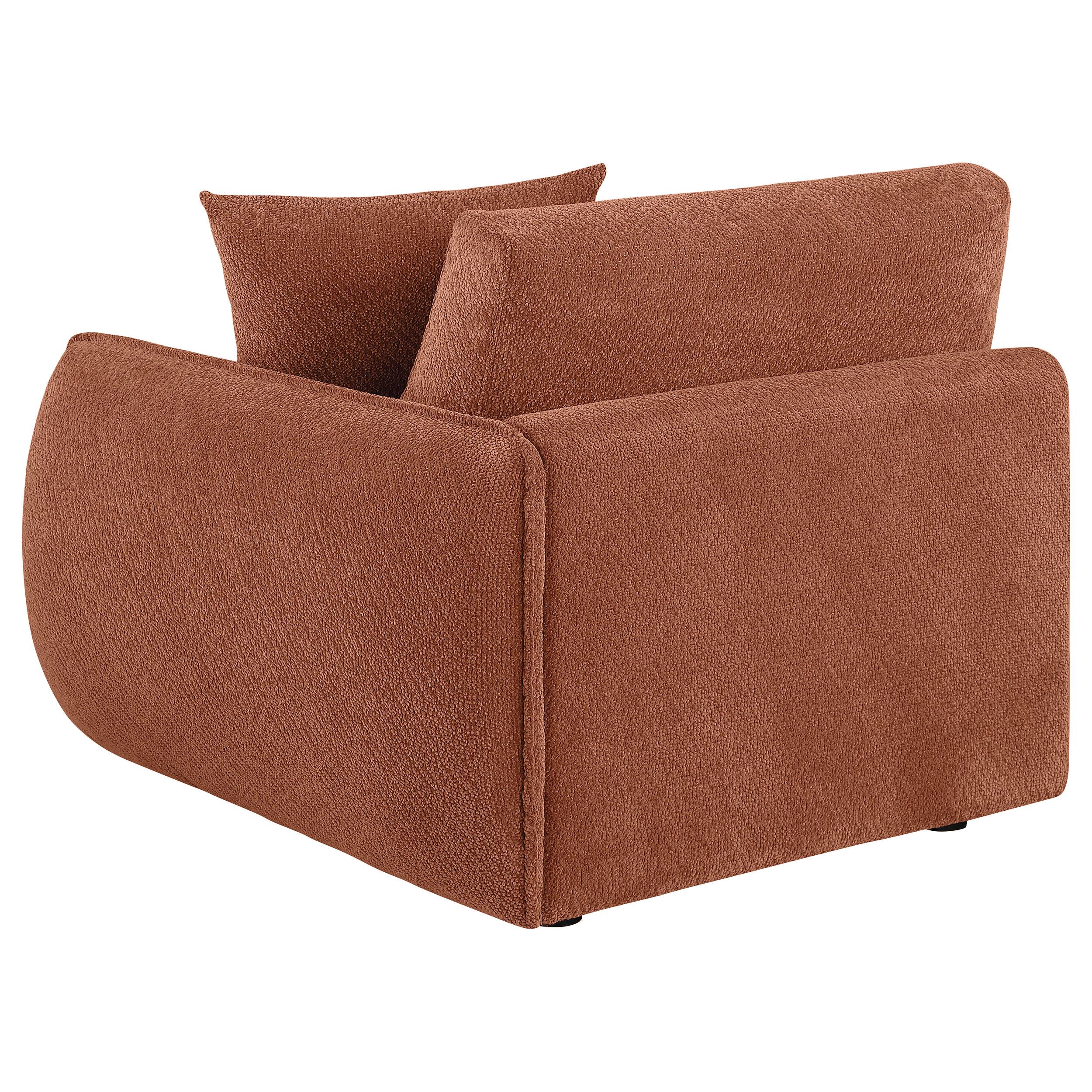  Coaster Furniture Elysia 551894RAF Chenille Upholstered Modular RAF Chair - Coral IMAGE 3