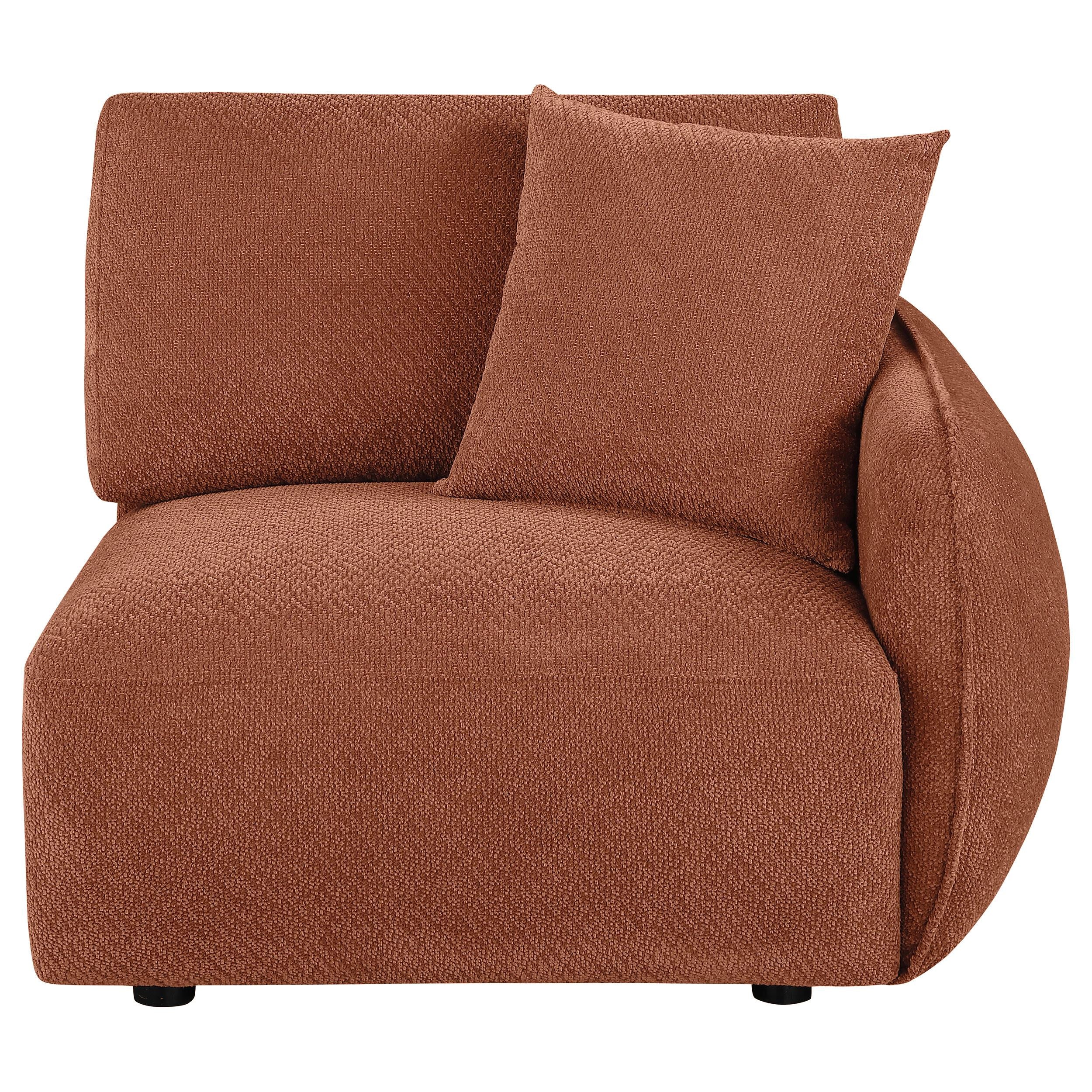  Coaster Furniture Elysia 551894RAF Chenille Upholstered Modular RAF Chair - Coral IMAGE 5