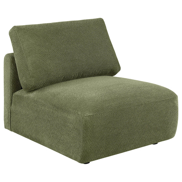 Coaster Furniture Elysia 551895 Chenille Upholstered Modular Armless Chair - Green