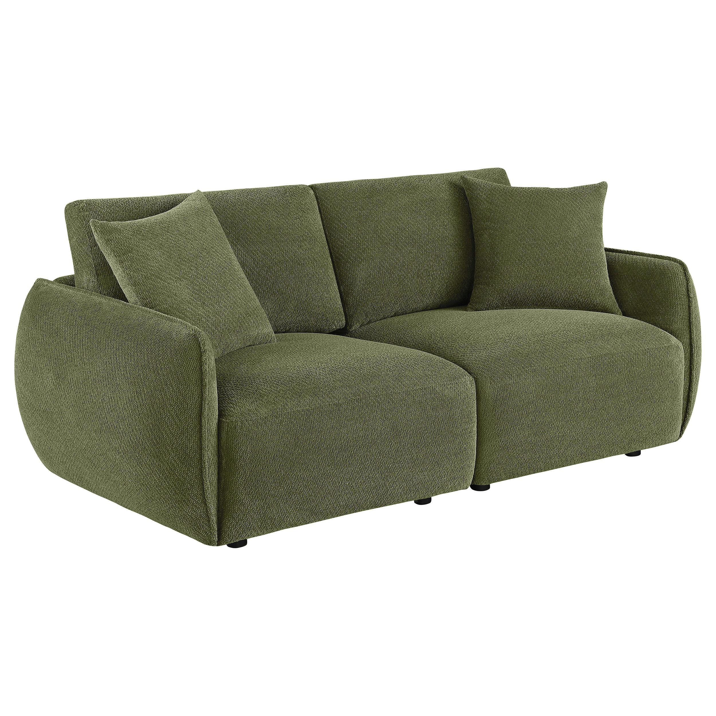  Coaster Furniture Elysia 551895-LOVE Chenille Upholstered Modular Lounge Loveseat - Green IMAGE 1