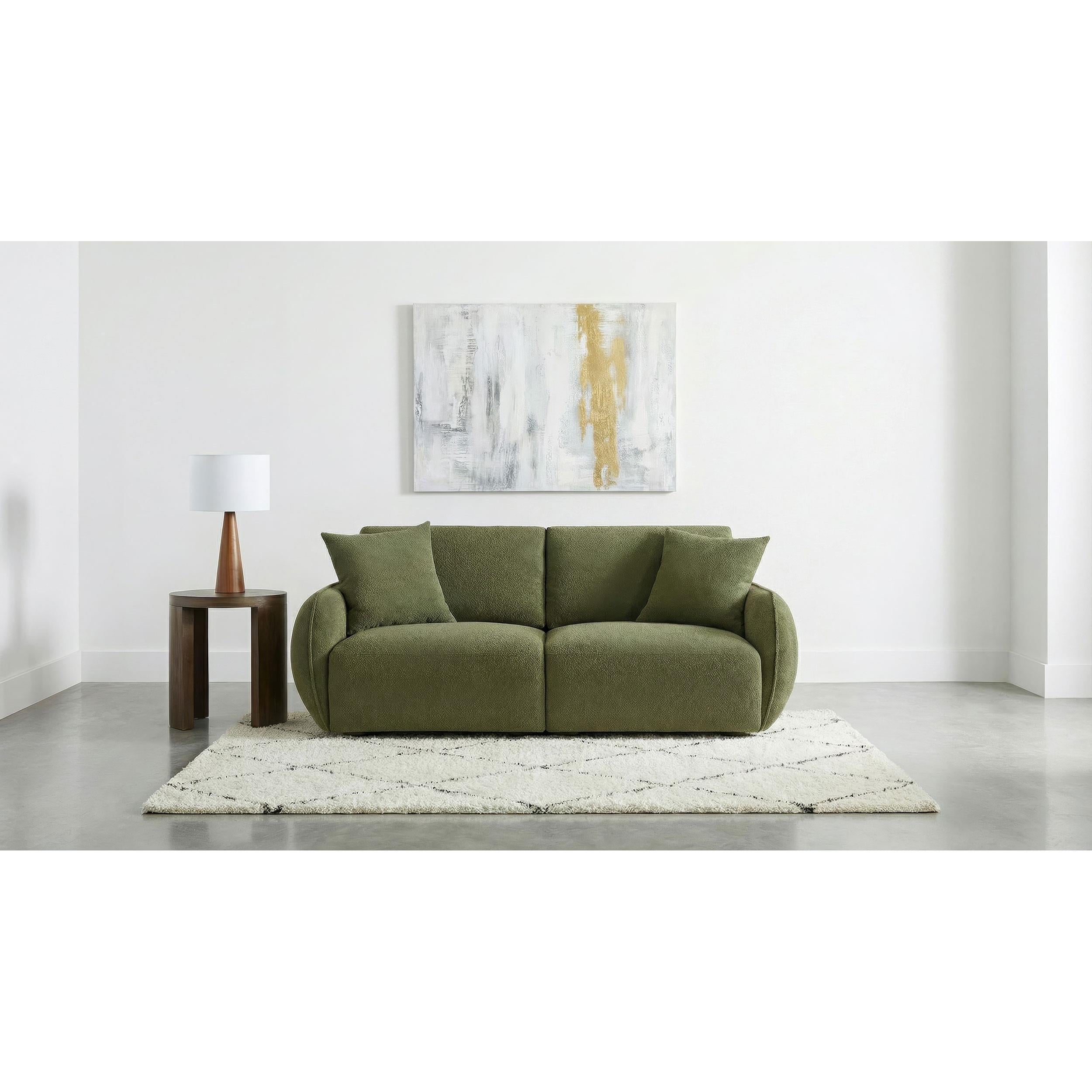  Coaster Furniture Elysia 551895-LOVE Chenille Upholstered Modular Lounge Loveseat - Green IMAGE 2
