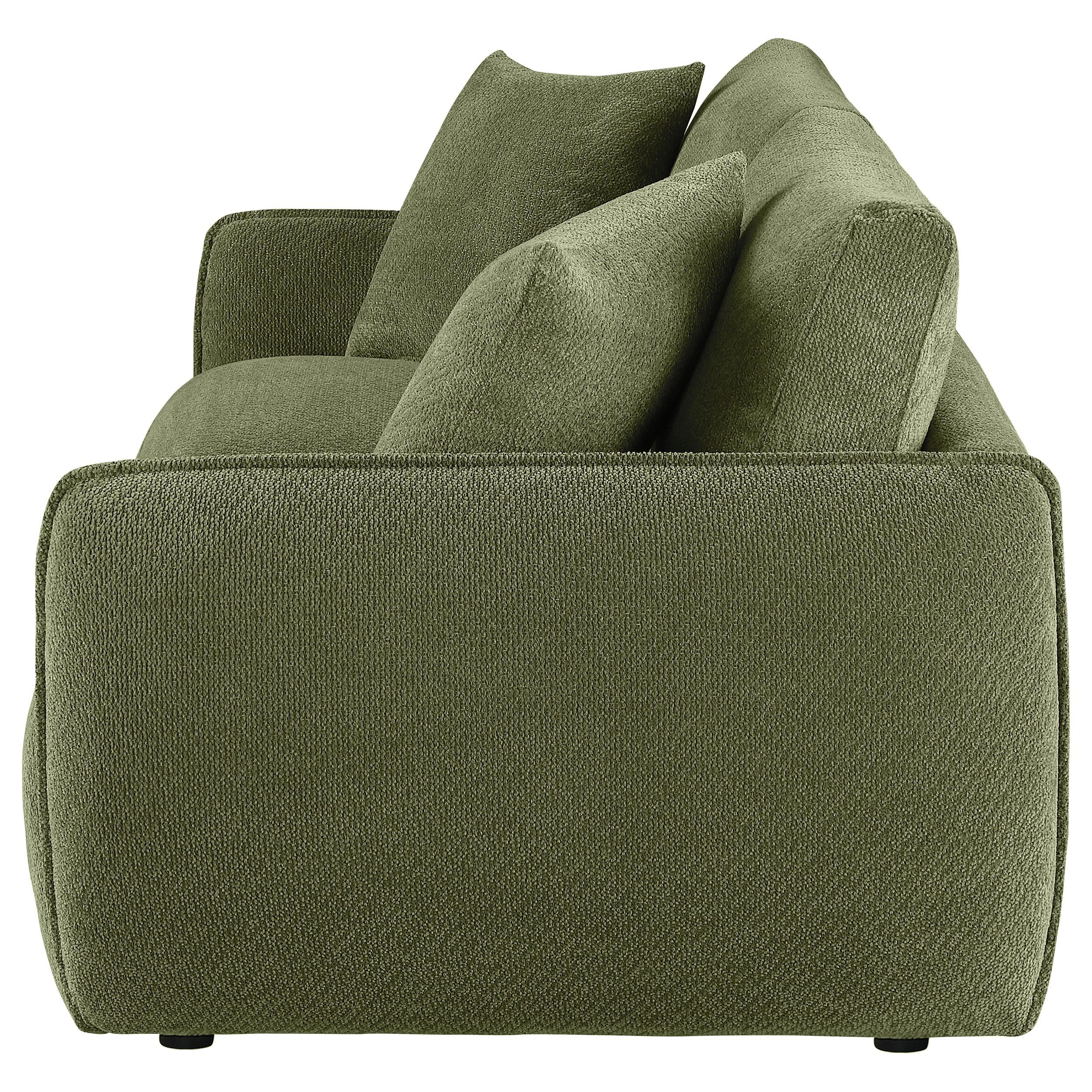  Coaster Furniture Elysia 551895-LOVE Chenille Upholstered Modular Lounge Loveseat - Green IMAGE 4