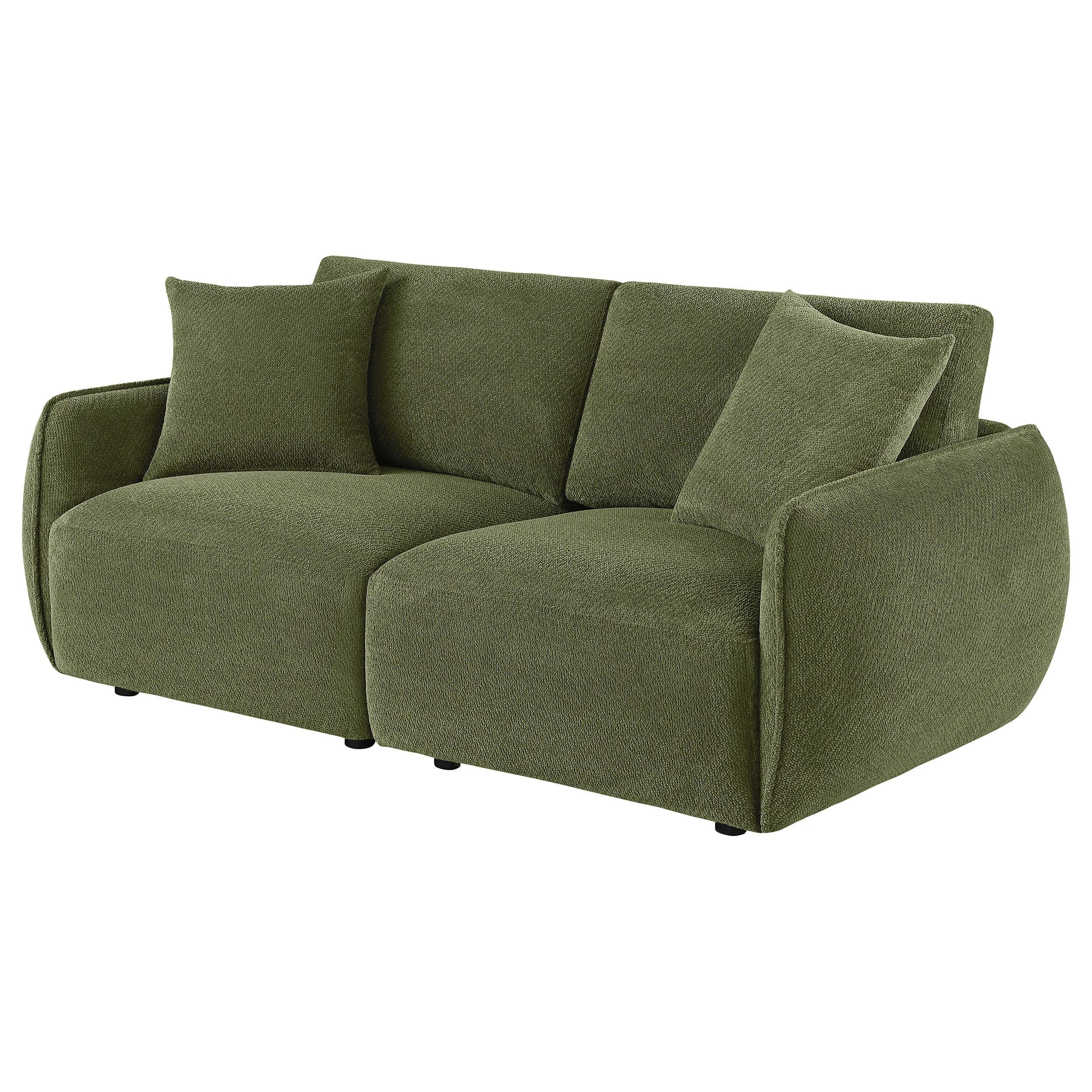  Coaster Furniture Elysia 551895-LOVE Chenille Upholstered Modular Lounge Loveseat - Green IMAGE 5