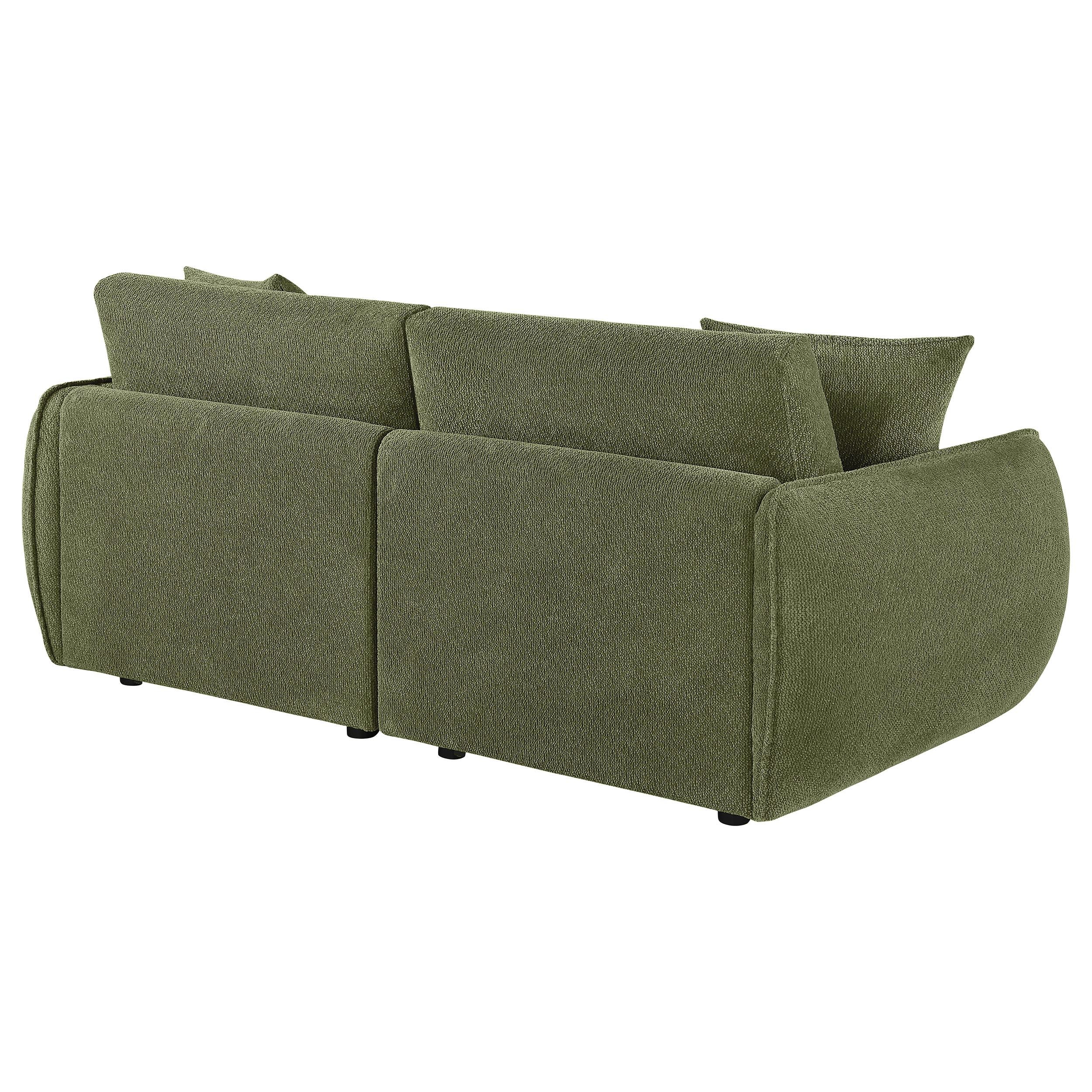  Coaster Furniture Elysia 551895-LOVE Chenille Upholstered Modular Lounge Loveseat - Green IMAGE 8
