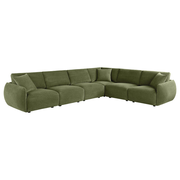 Coaster Furniture Elysia 551895-SET 6-piece Chenille Upholstered Modular Sectional Sofa - Green
