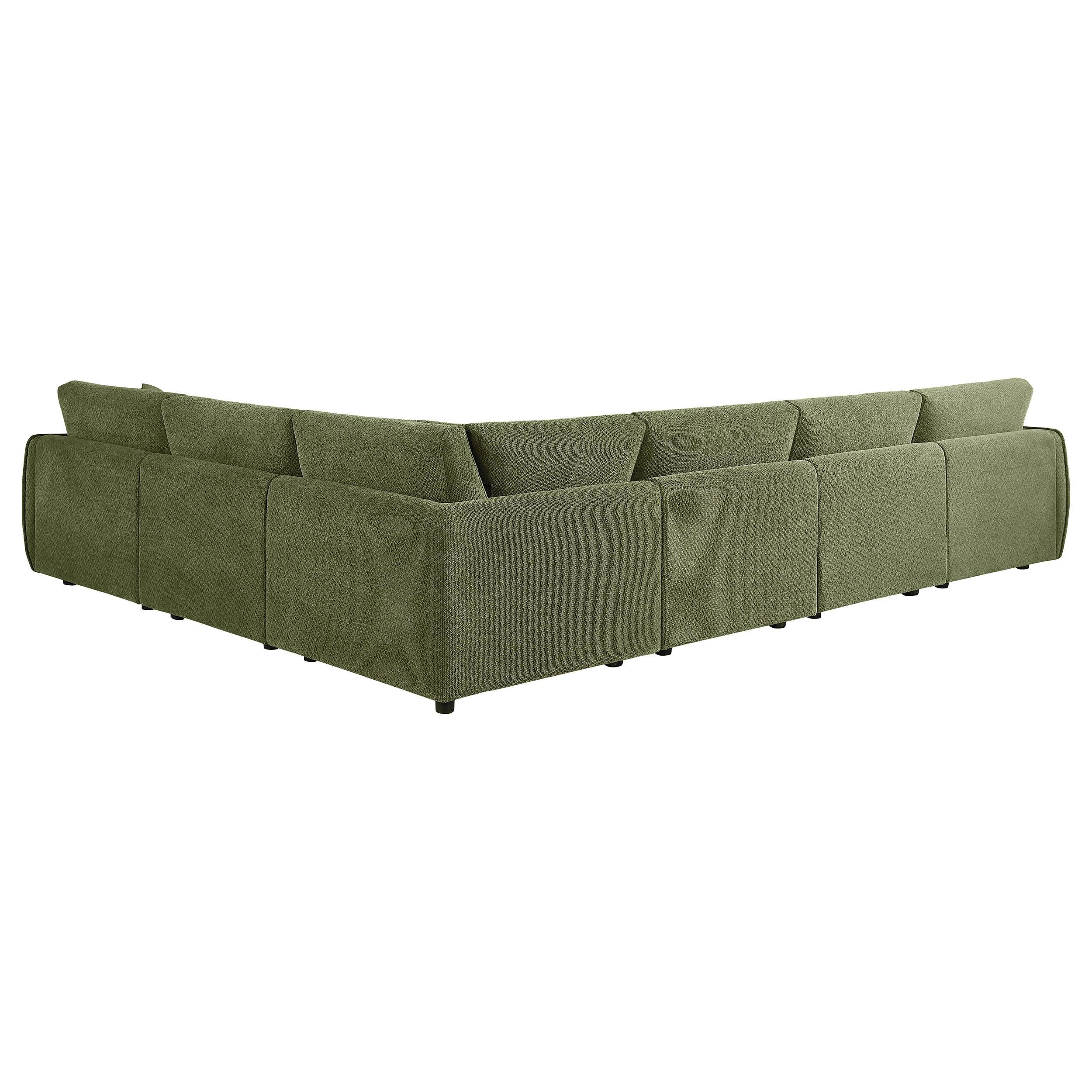  Coaster Furniture Elysia 551895-SET 6-piece Chenille Upholstered Modular Sectional Sofa - Green IMAGE 5