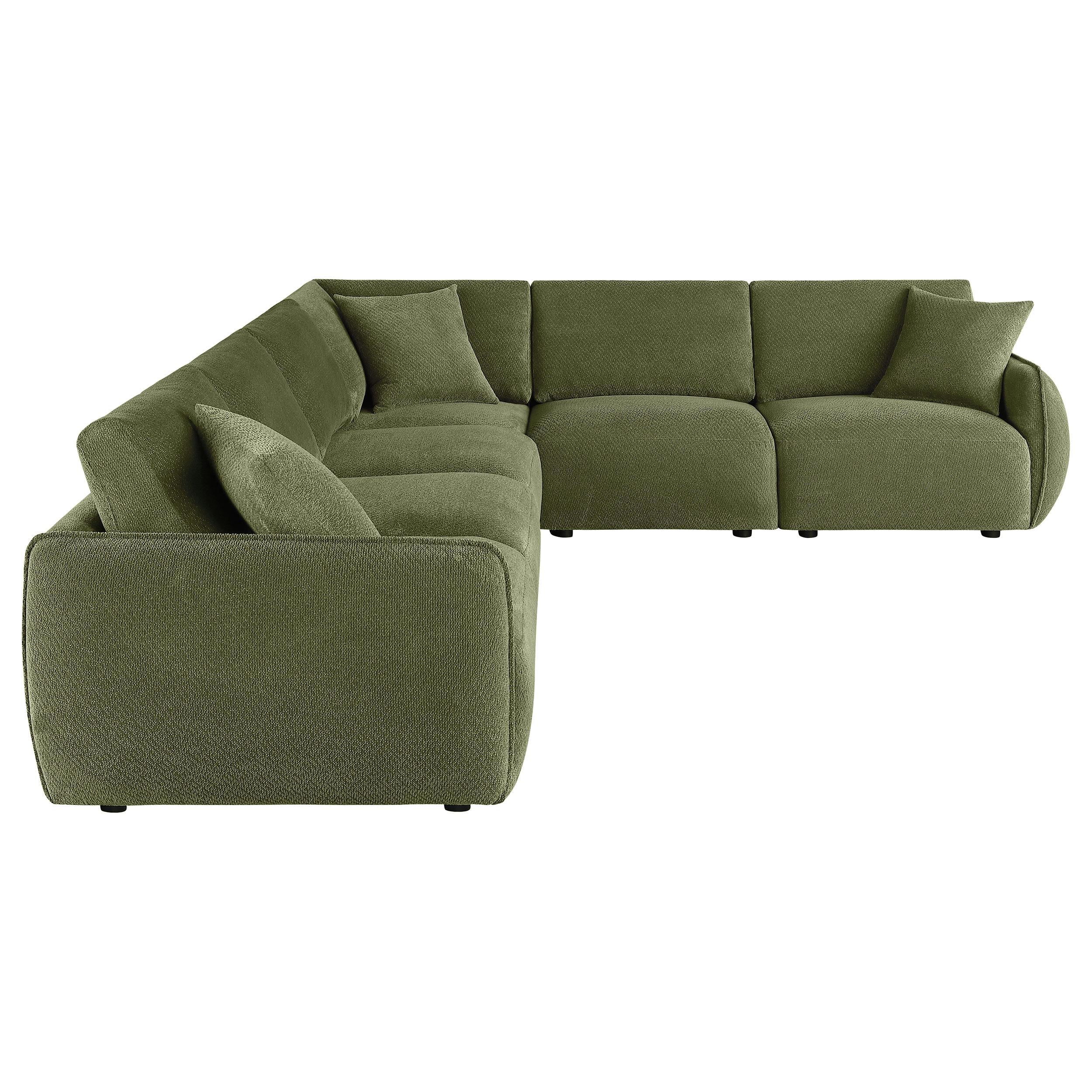  Coaster Furniture Elysia 551895-SET 6-piece Chenille Upholstered Modular Sectional Sofa - Green IMAGE 6