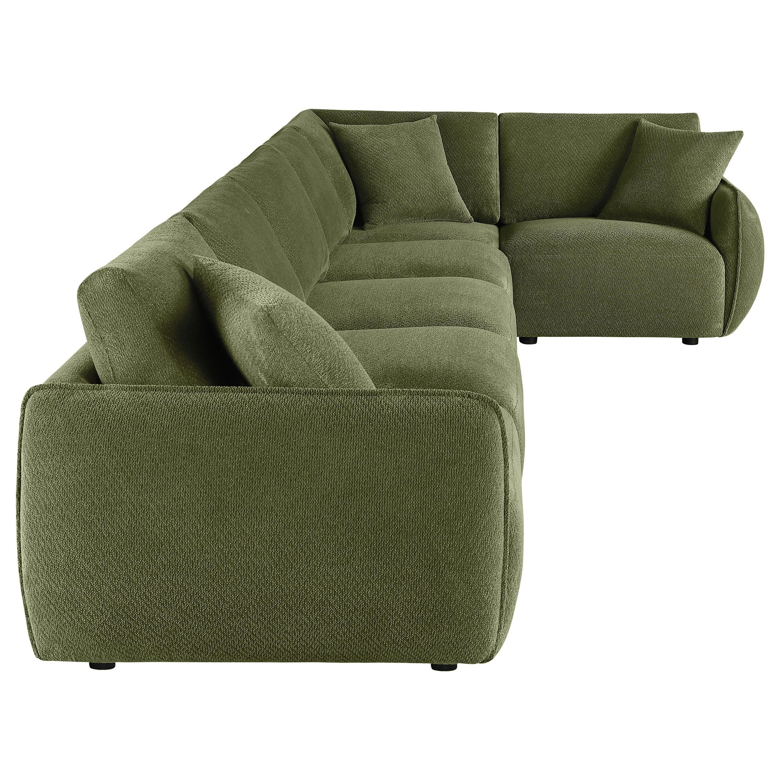  Coaster Furniture Elysia 551895-SET 6-piece Chenille Upholstered Modular Sectional Sofa - Green IMAGE 9