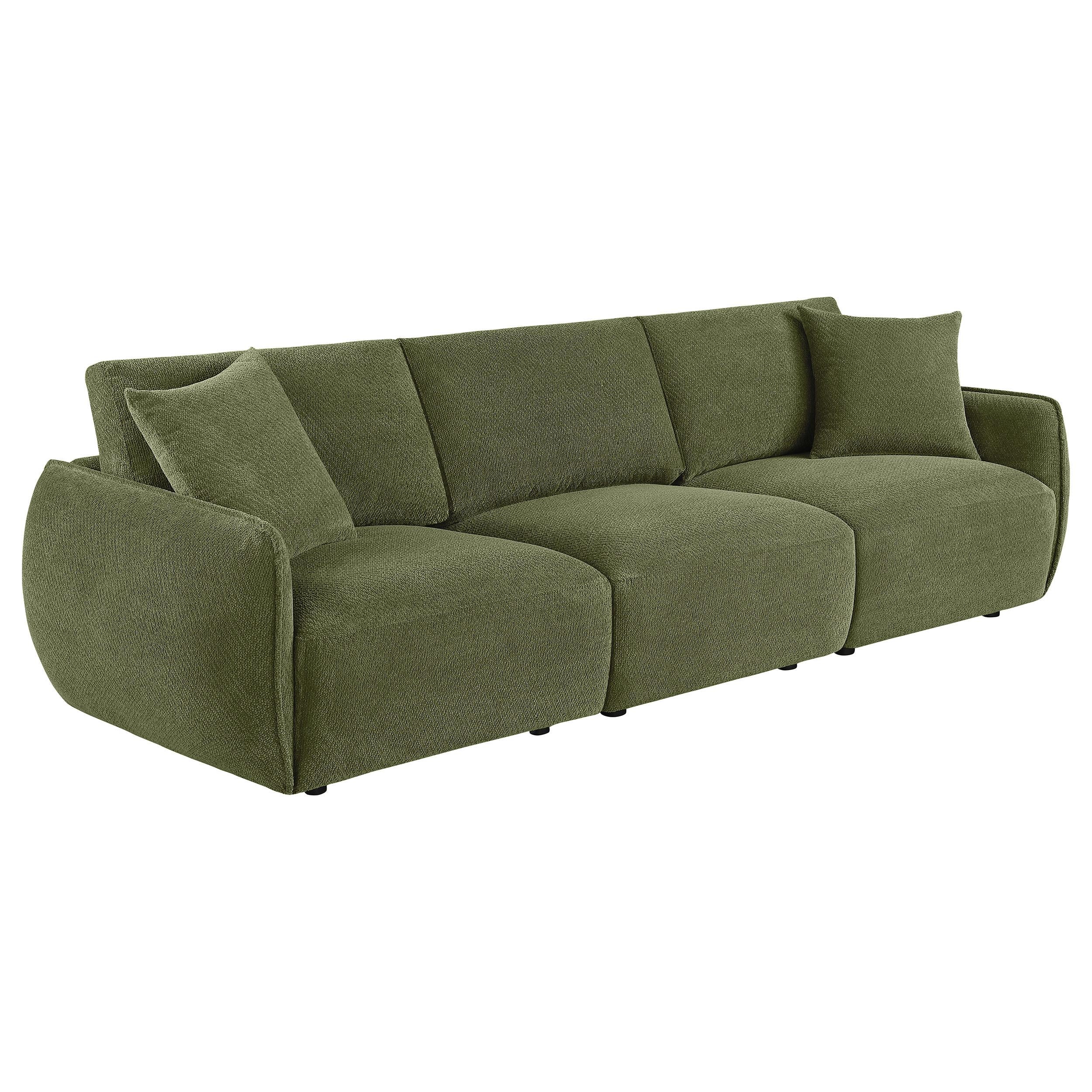  Coaster Furniture Elysia 551895-SOFA Chenille Upholstered Modular Lounge Sofa - Green IMAGE 1