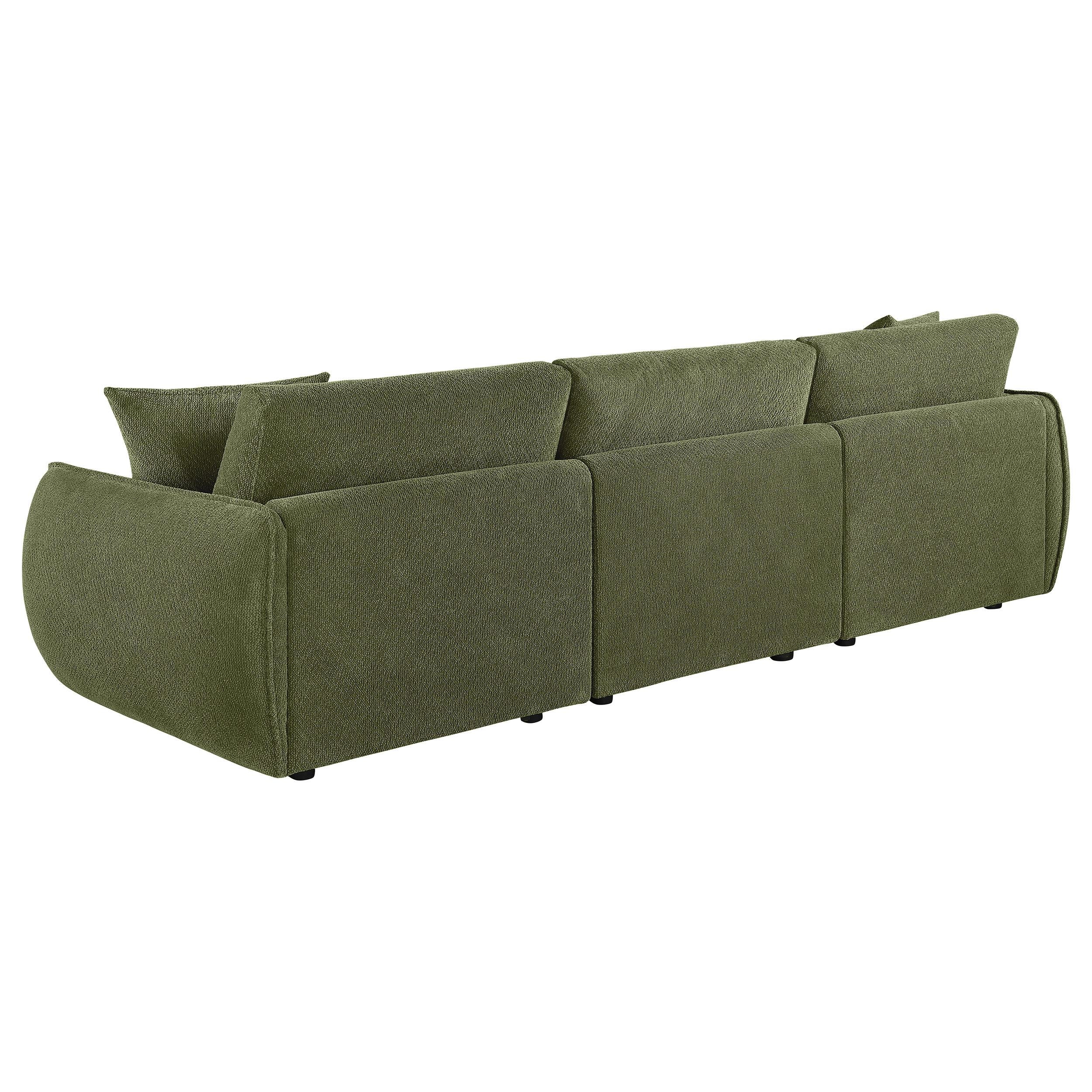  Coaster Furniture Elysia 551895-SOFA Chenille Upholstered Modular Lounge Sofa - Green IMAGE 6