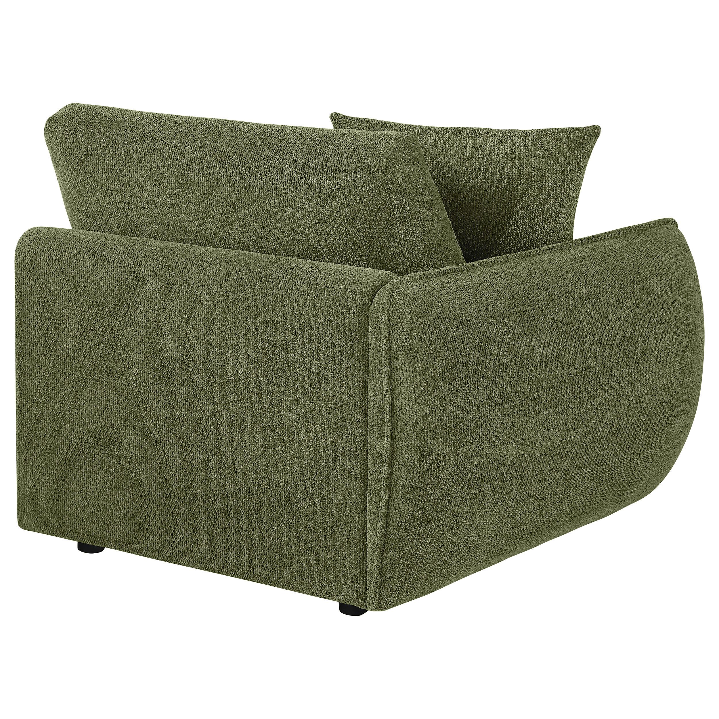  Coaster Furniture Elysia 551898LAF Chenille Upholstered Modular LAF Chair - Green IMAGE 5