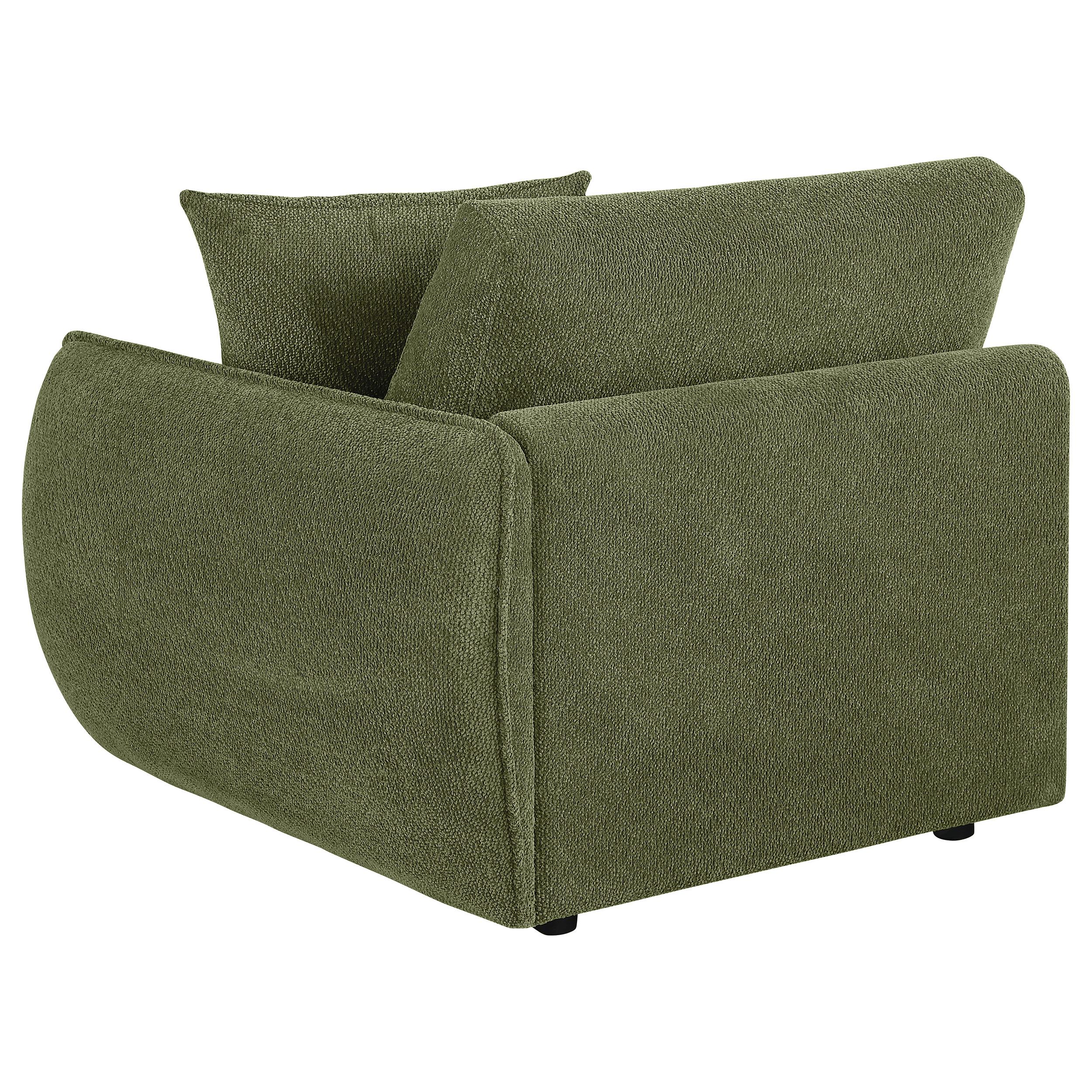  Coaster Furniture Elysia 551898RAF Chenille Upholstered Modular RAF Chair - Green IMAGE 4