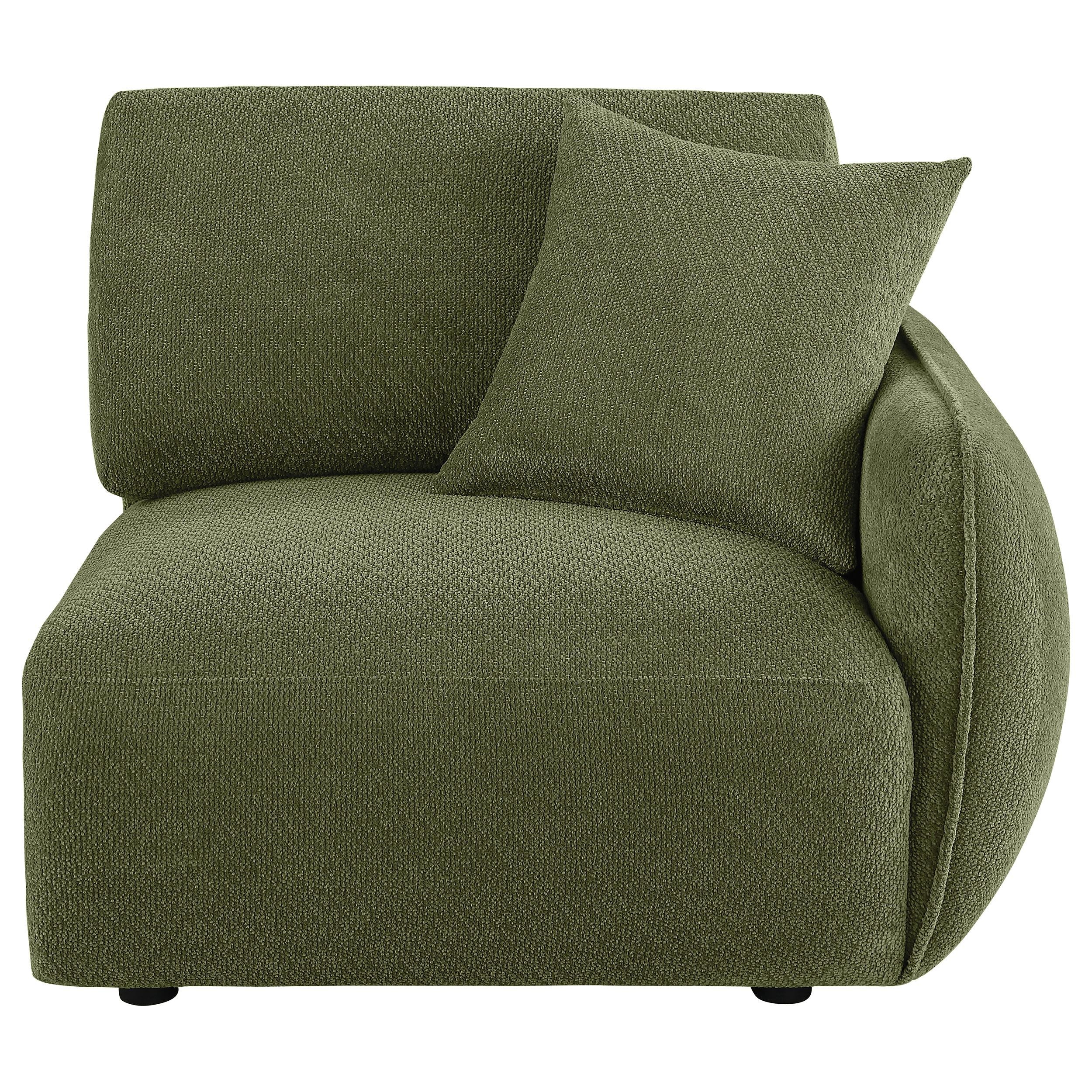  Coaster Furniture Elysia 551898RAF Chenille Upholstered Modular RAF Chair - Green IMAGE 5