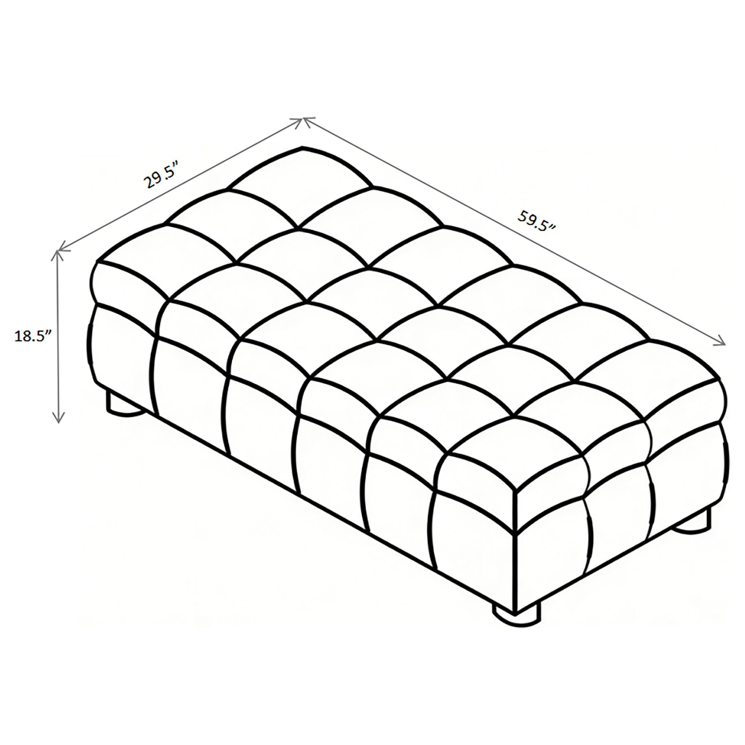  Coaster Furniture Amara 551913 Upholstered Ottoman IMAGE 5
