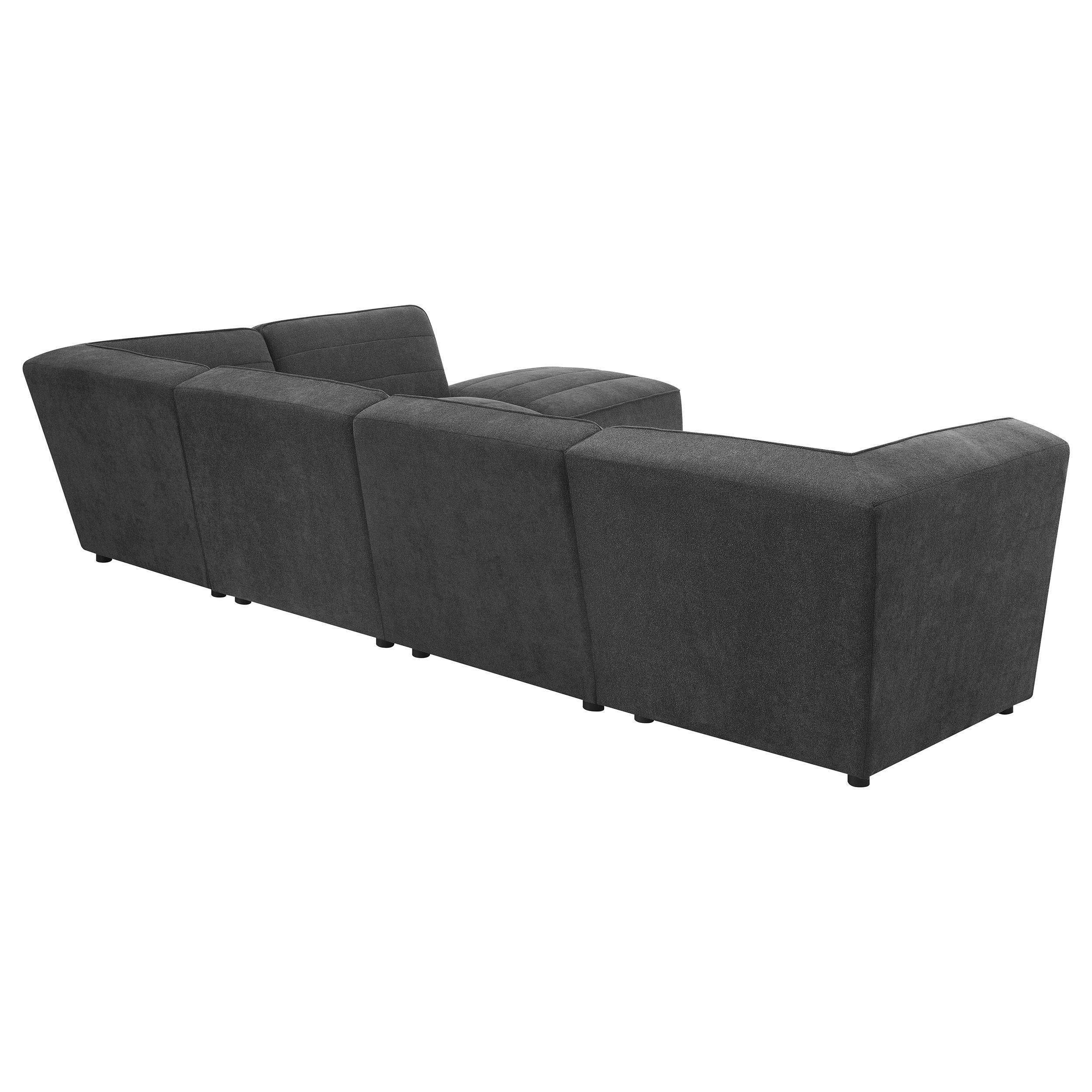  Coaster Furniture Sunny 552081 Upholstered Armless Chair - Dark Charcoal IMAGE 12