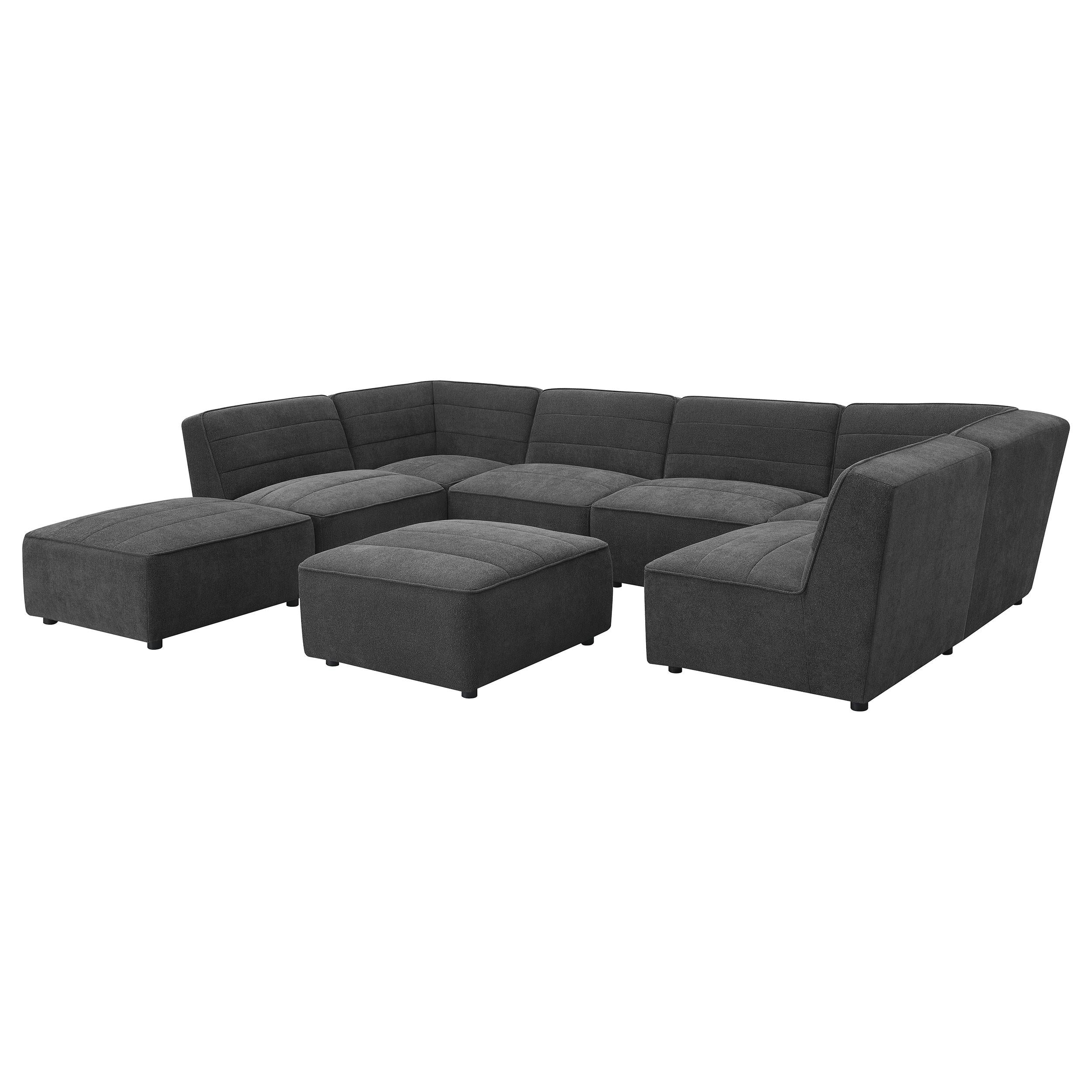  Coaster Furniture Sunny 552081 Upholstered Armless Chair - Dark Charcoal IMAGE 14