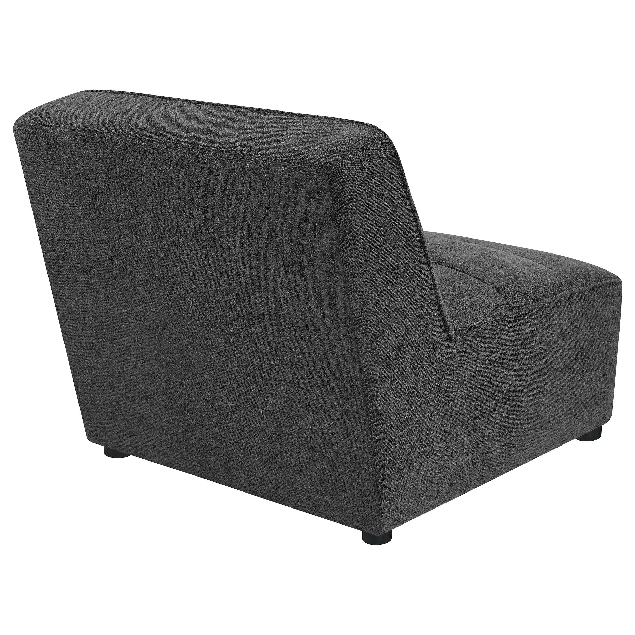  Coaster Furniture Sunny 552081 Upholstered Armless Chair - Dark Charcoal IMAGE 3