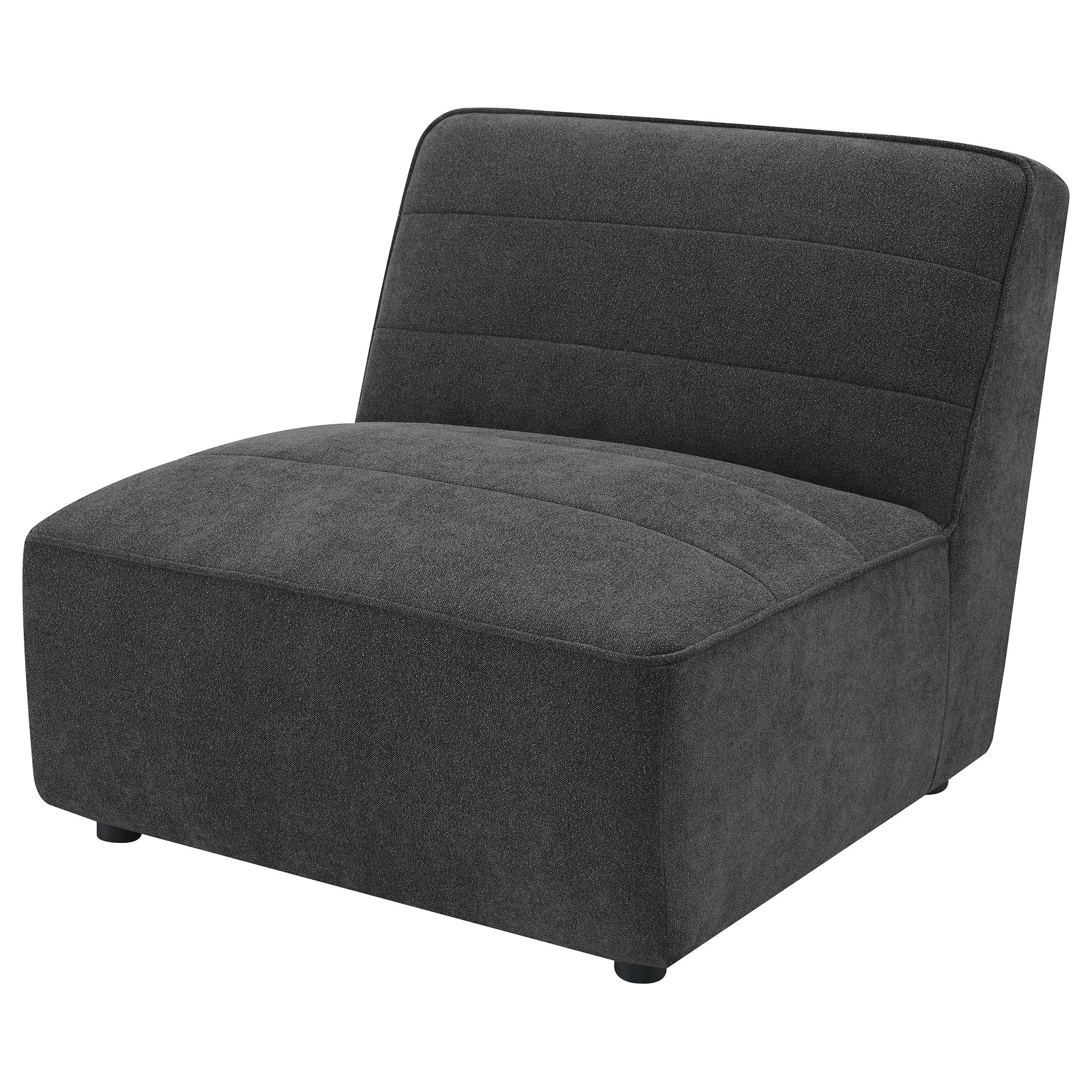 Coaster Furniture Sunny 552081 Upholstered Armless Chair - Dark Charcoal IMAGE 6