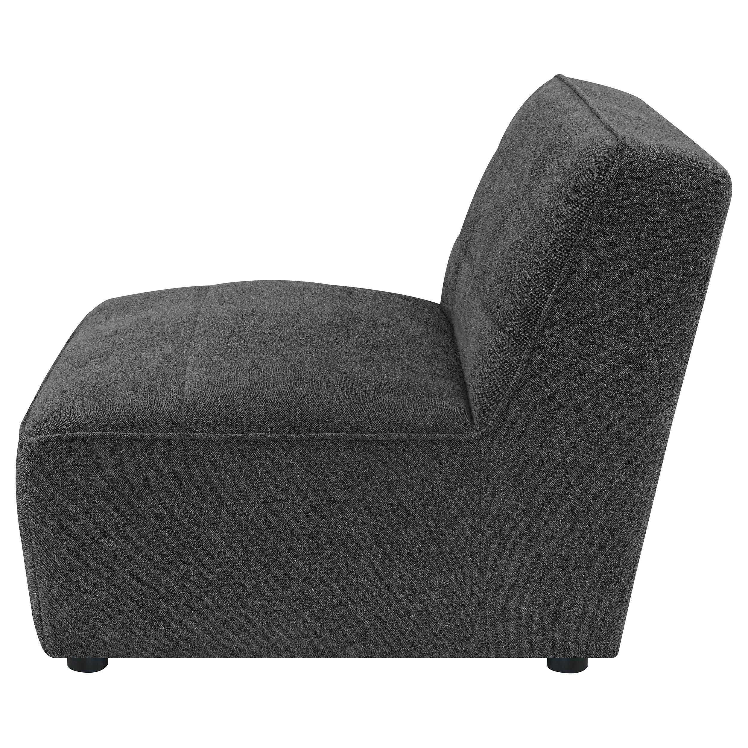  Coaster Furniture Sunny 552081 Upholstered Armless Chair - Dark Charcoal IMAGE 7