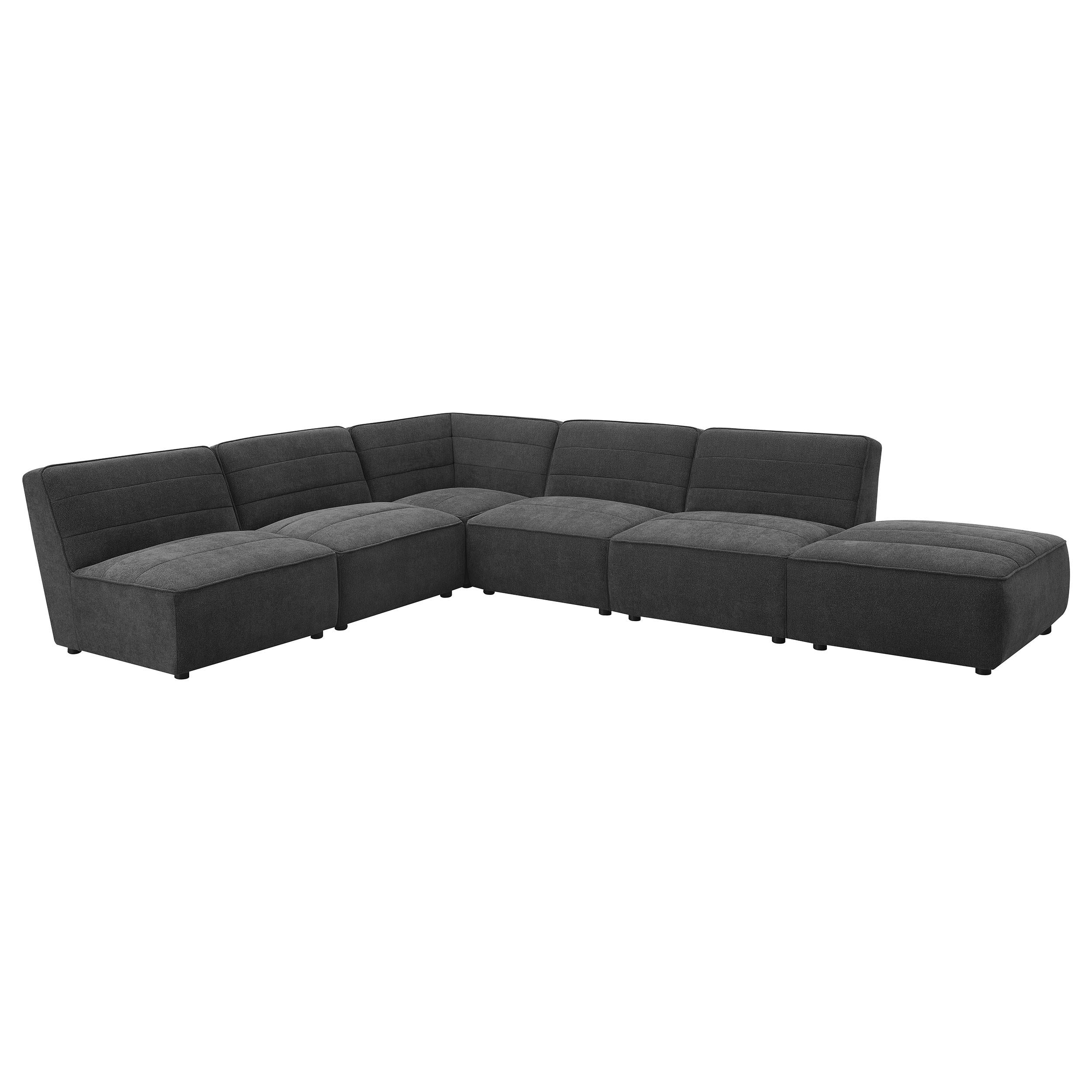  Coaster Furniture Sunny 552081 Upholstered Armless Chair - Dark Charcoal IMAGE 9