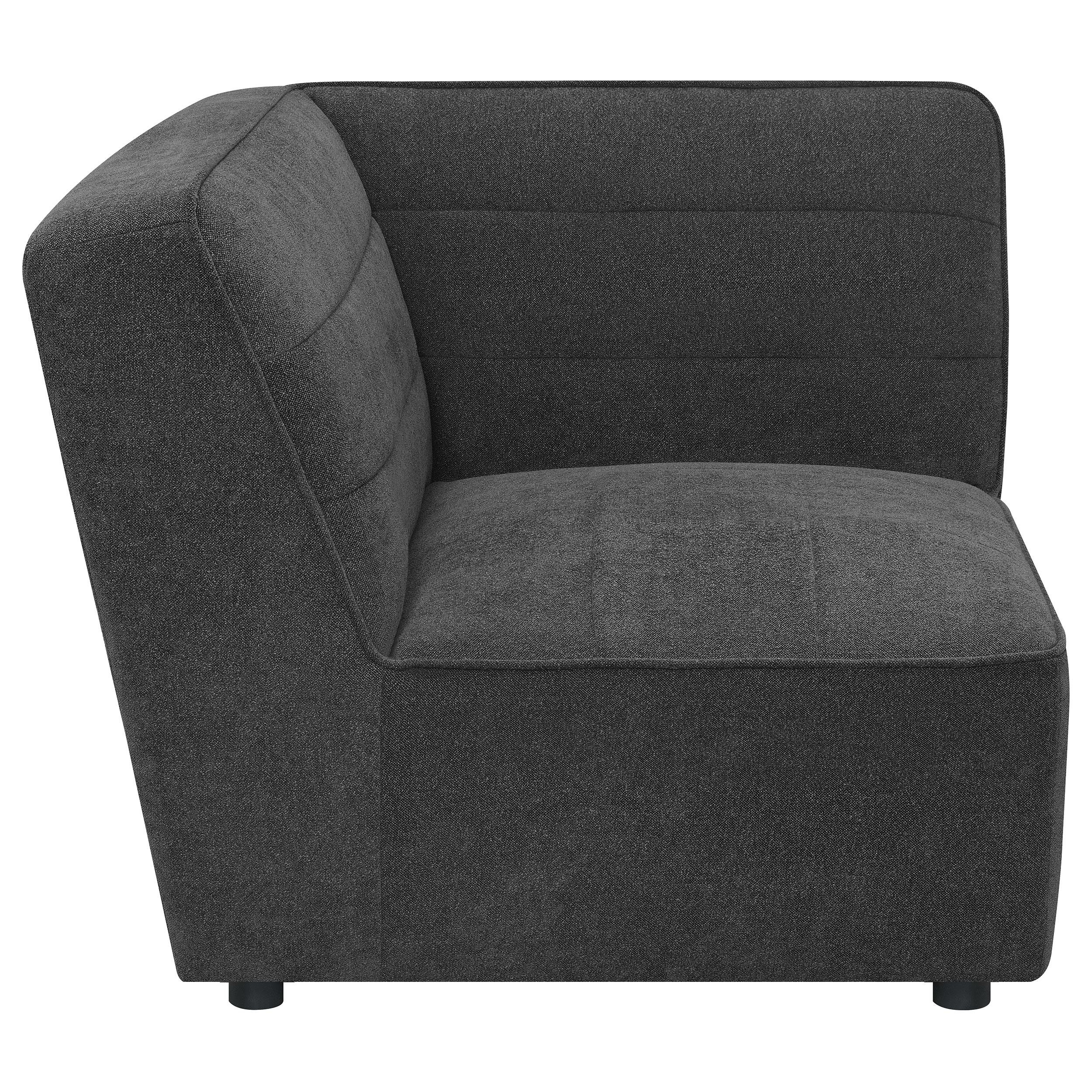  Coaster Furniture Sunny 552082 Upholstered Corner Chair - Dark Charcoal IMAGE 4