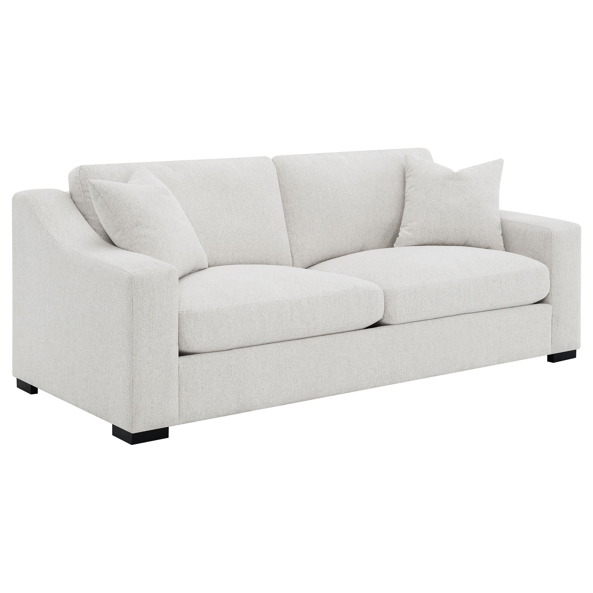  Coaster Furniture Ashlyn 552091 Fabric Upholstered Track Arm Sofa - Sand IMAGE 1