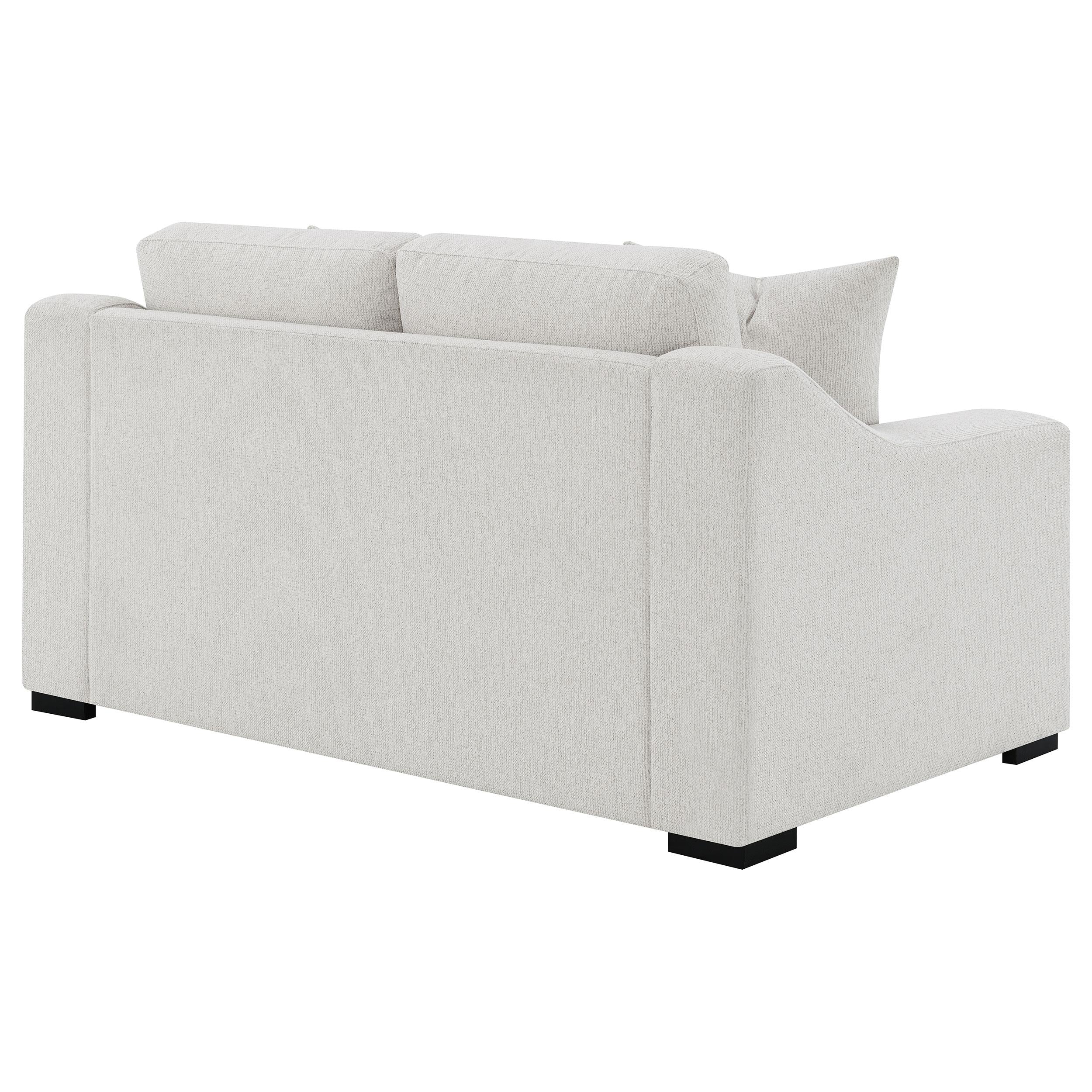  Coaster Furniture Ashlyn 552092 Fabric Upholstered Track Arm Loveseat - Sand IMAGE 10