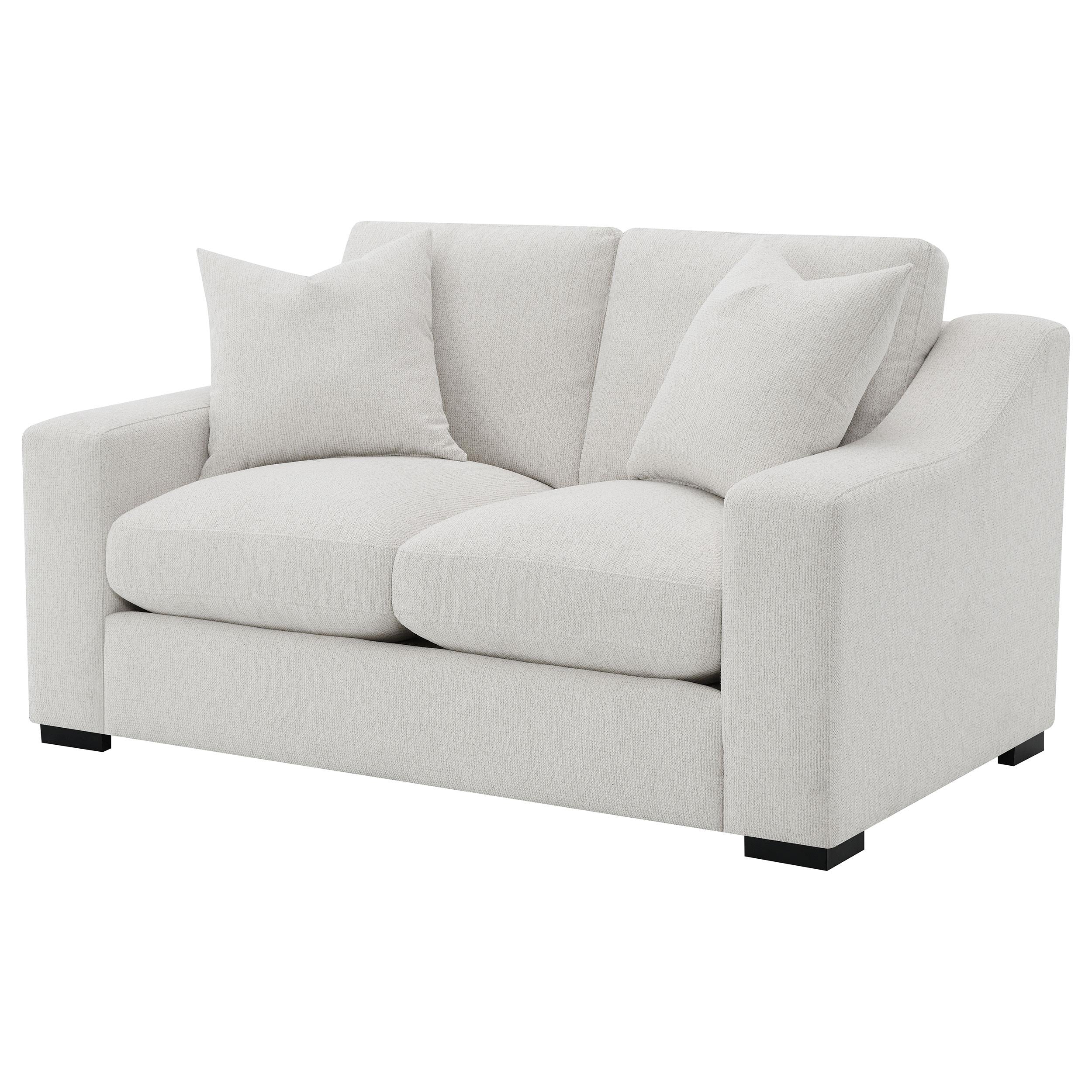  Coaster Furniture Ashlyn 552092 Fabric Upholstered Track Arm Loveseat - Sand IMAGE 11