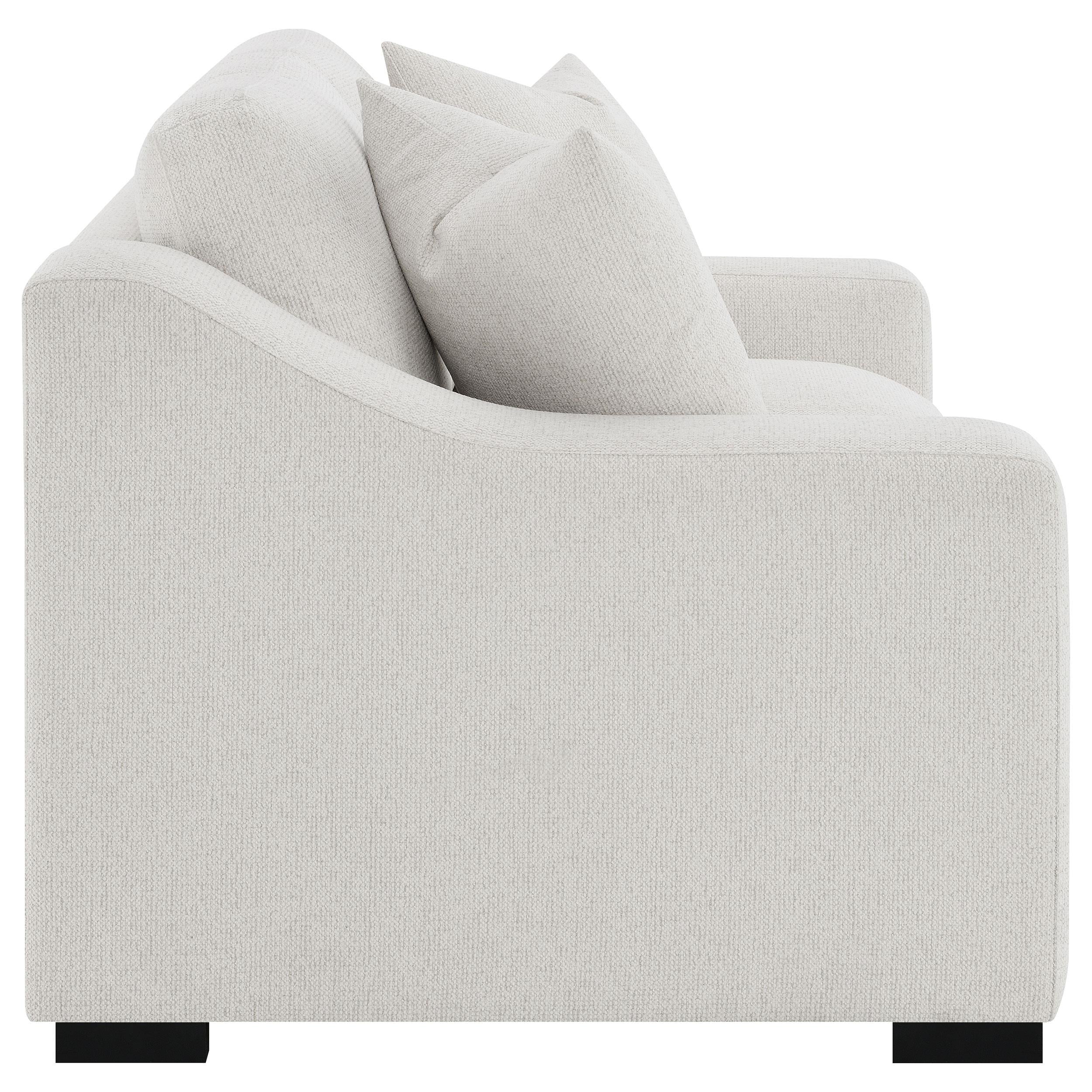  Coaster Furniture Ashlyn 552092 Fabric Upholstered Track Arm Loveseat - Sand IMAGE 12