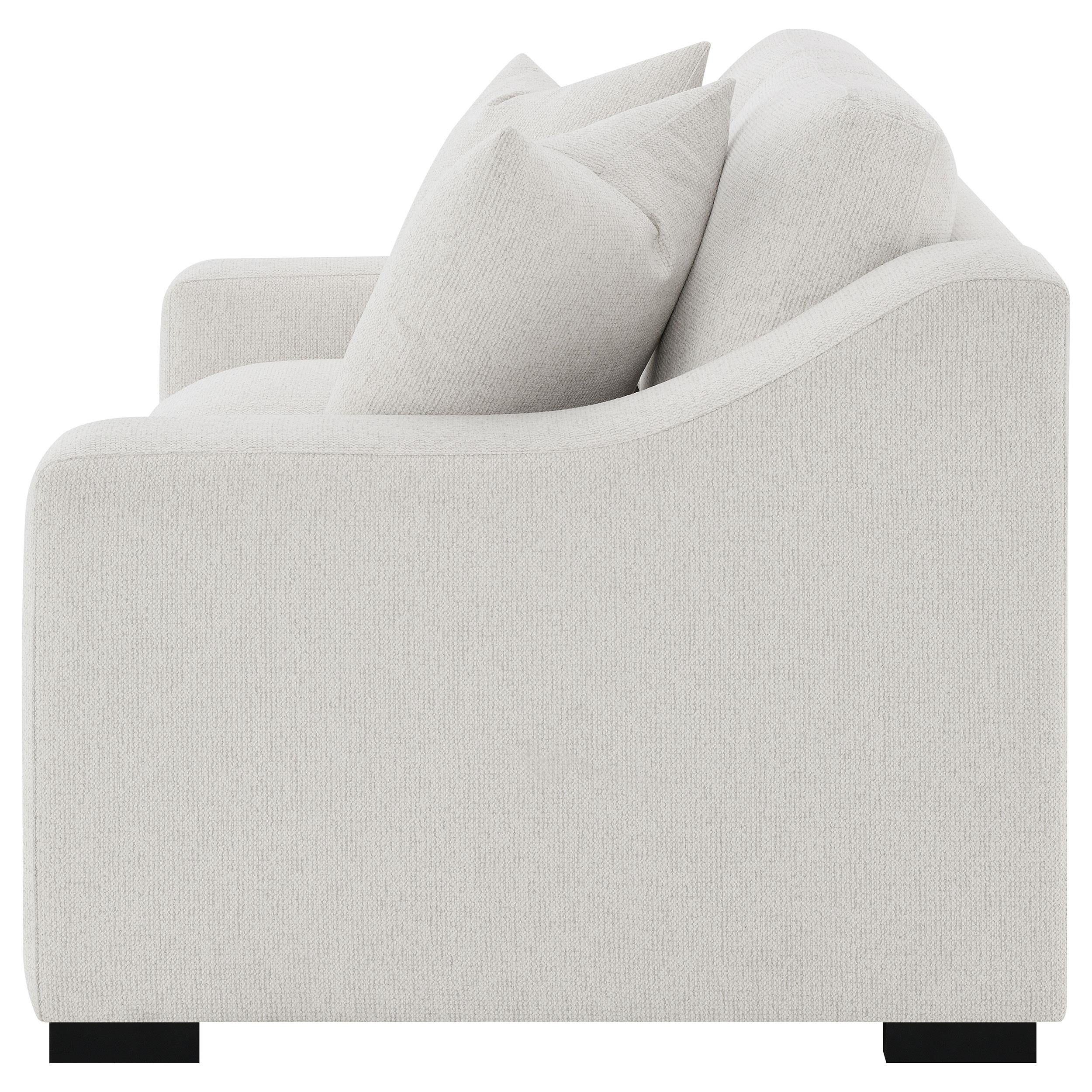  Coaster Furniture Ashlyn 552092 Fabric Upholstered Track Arm Loveseat - Sand IMAGE 3