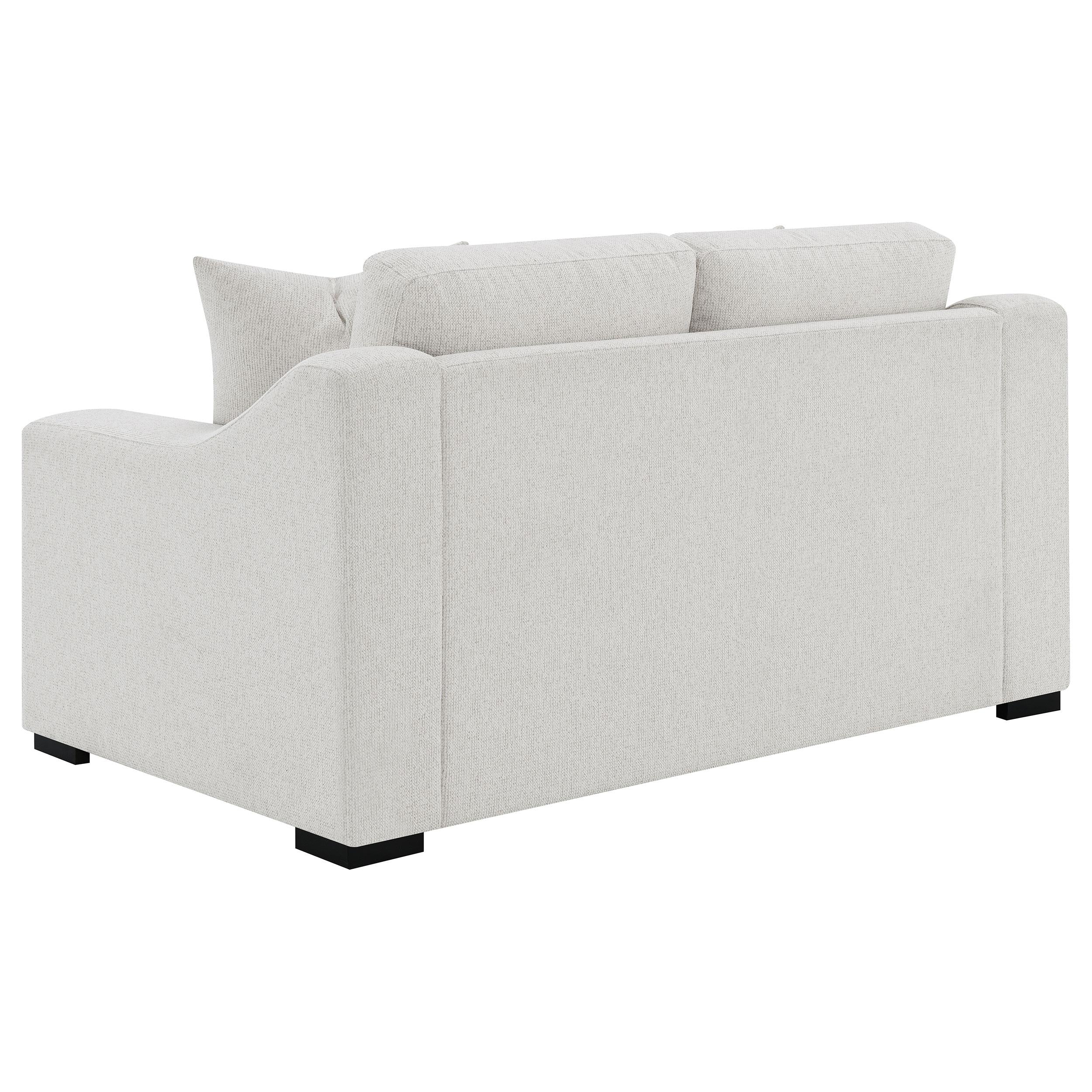  Coaster Furniture Ashlyn 552092 Fabric Upholstered Track Arm Loveseat - Sand IMAGE 5