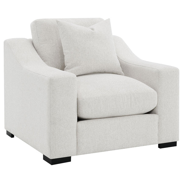 Coaster Furniture Ashlyn 552093 Fabric Upholstered Track Arm Accent Chair - Sand