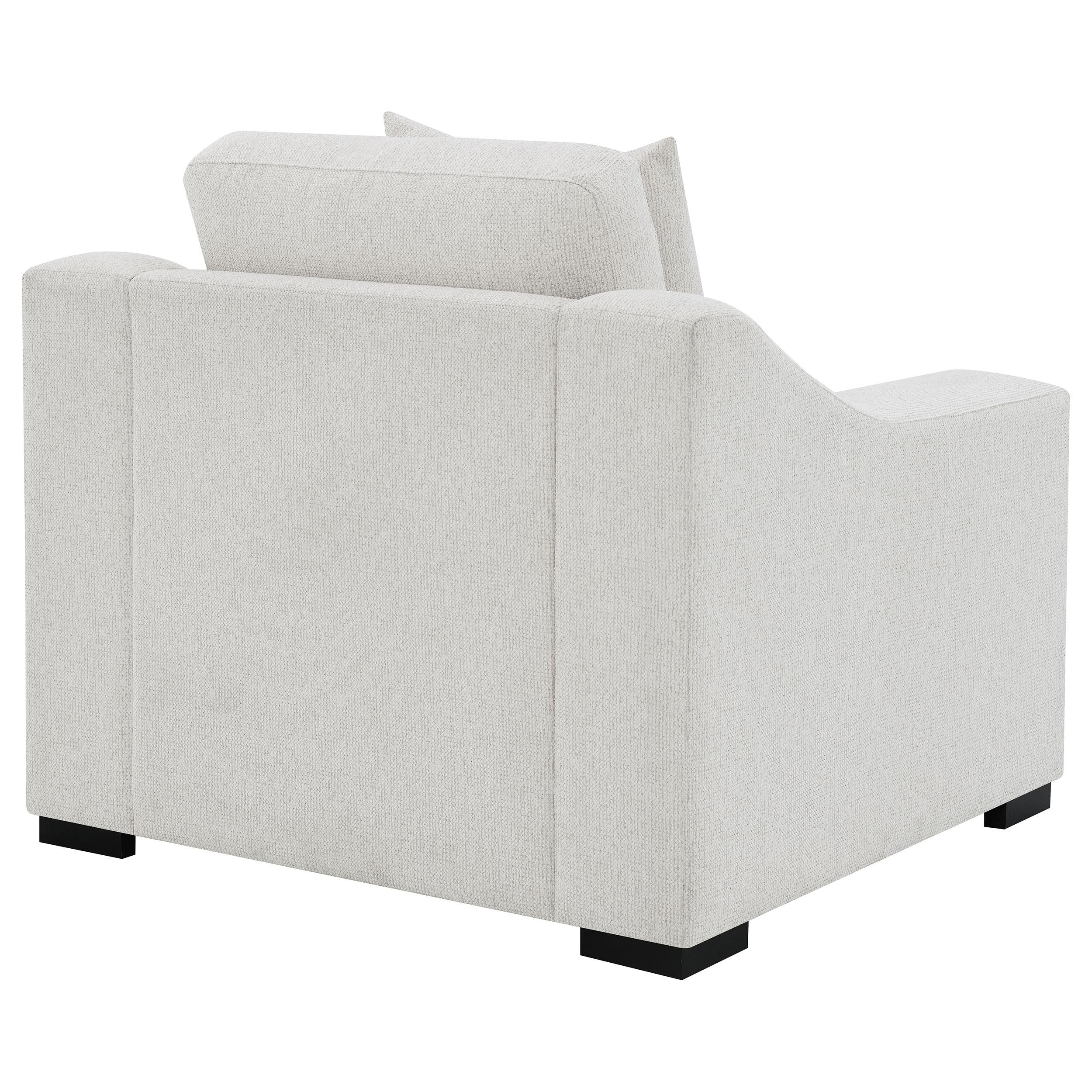  Coaster Furniture Ashlyn 552093 Fabric Upholstered Track Arm Accent Chair - Sand IMAGE 3